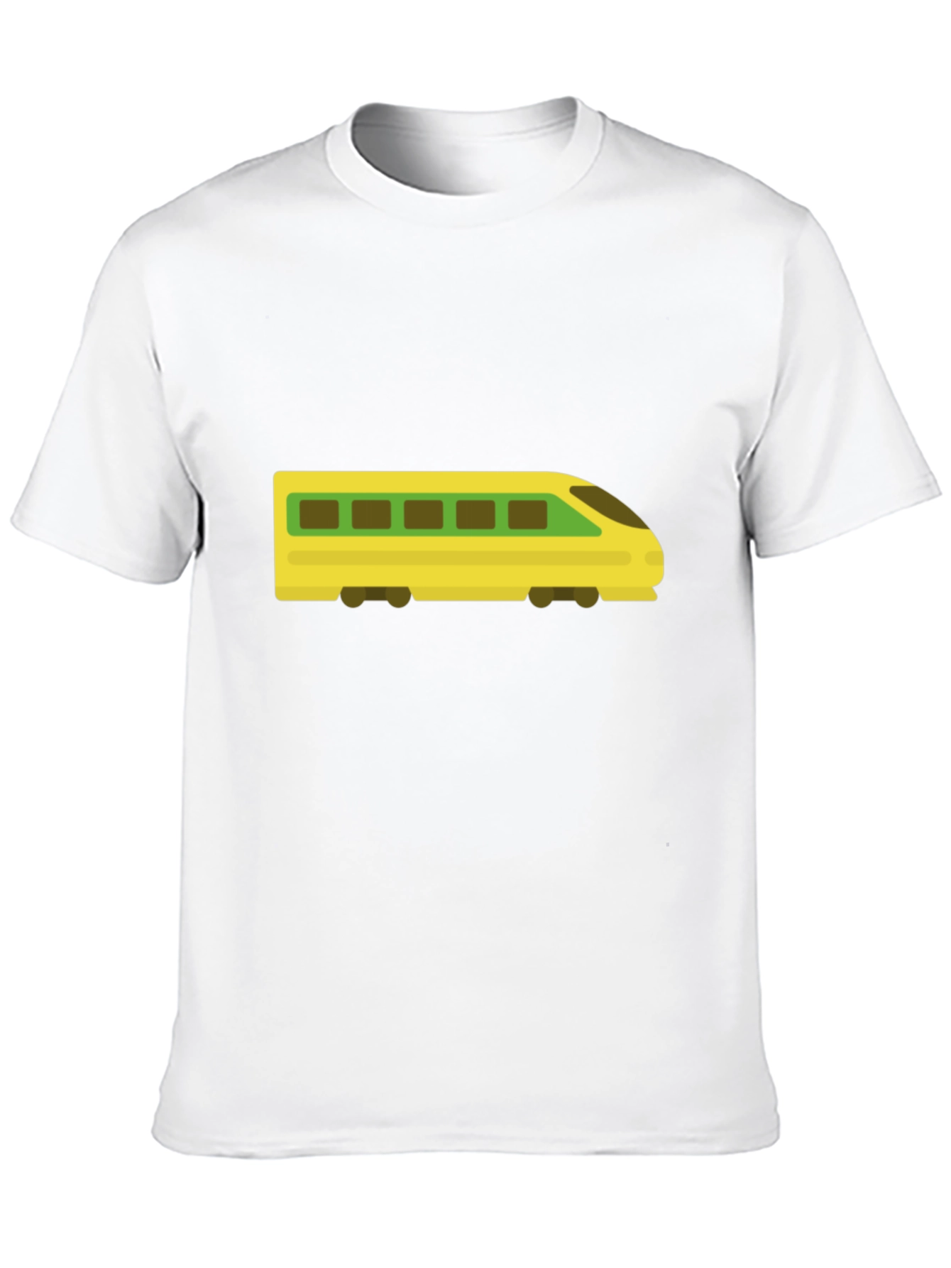 Modern Train Graphic Tee - Black Cotton