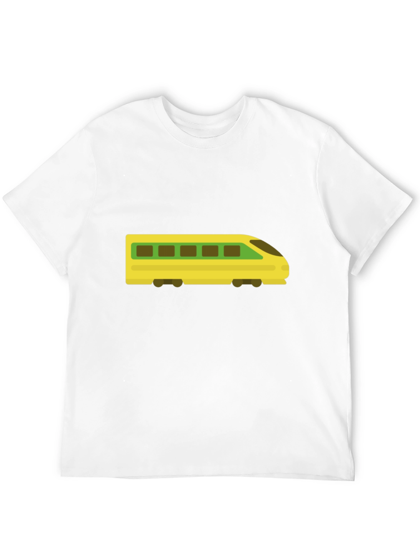 Modern Train Graphic Tee - Black Cotton