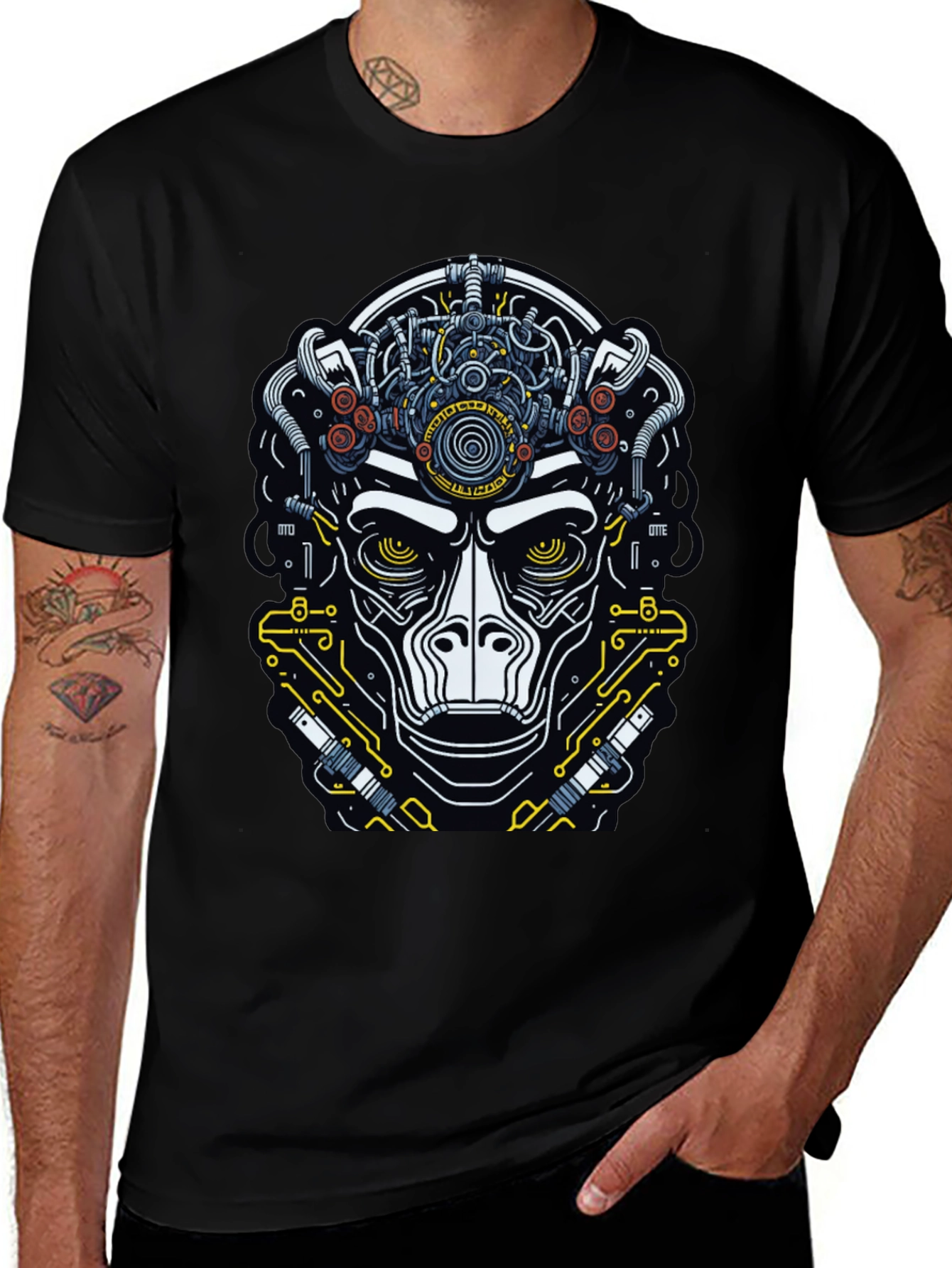 Cyberpunk Ape Graphic Tee - Unique Design
