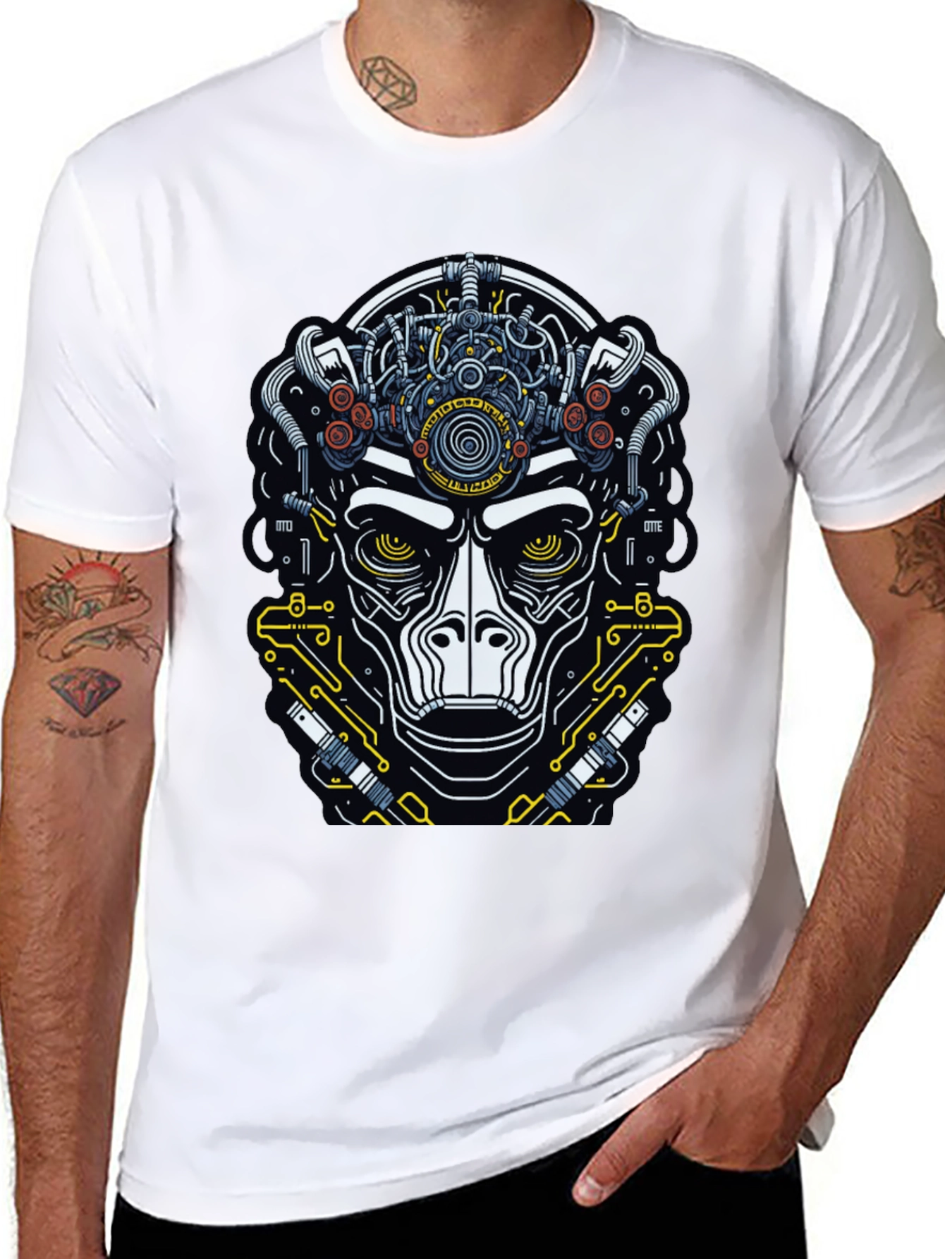 Cyberpunk Ape Graphic Tee - Unique Design