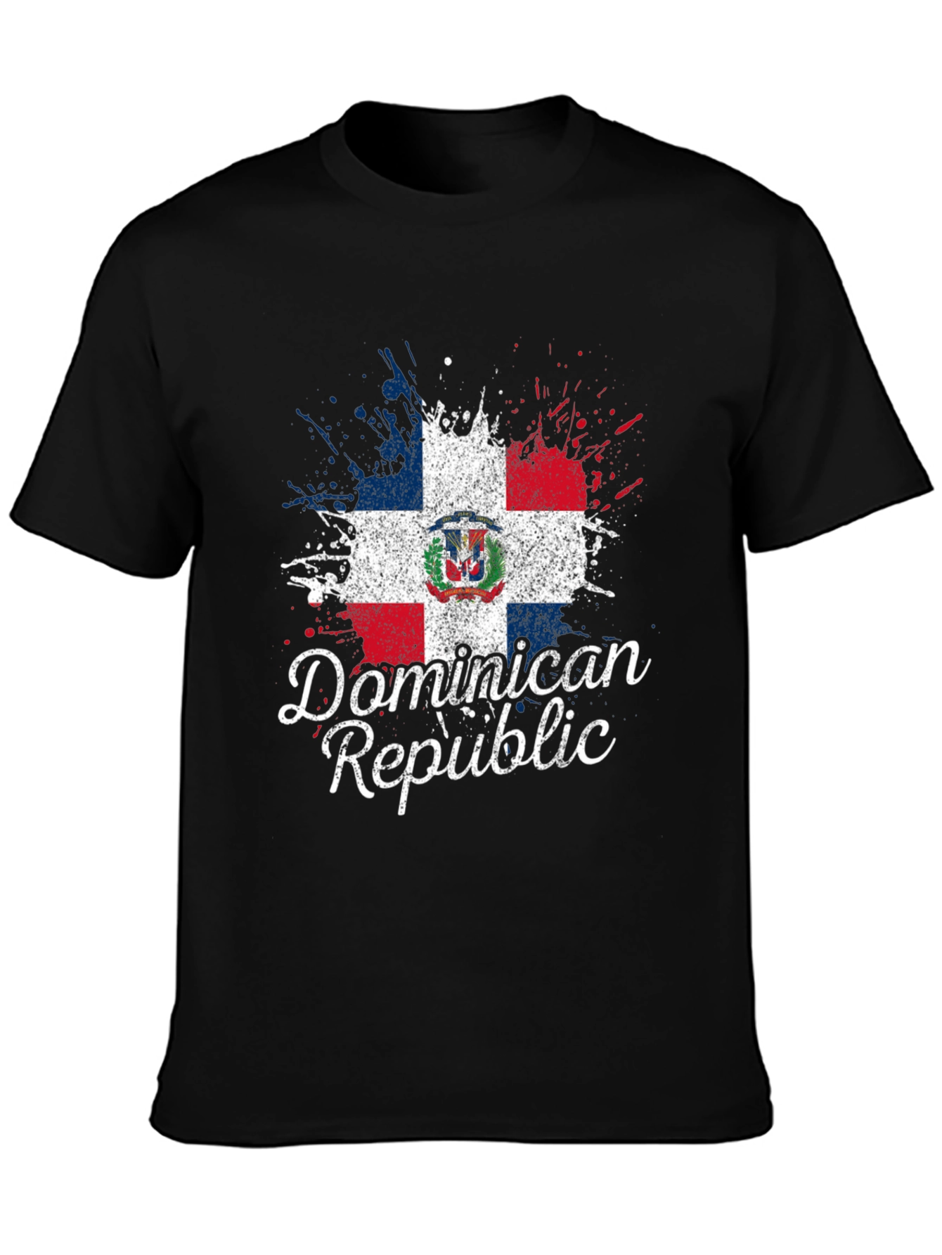 Dominican Republic Flag Grunge T-Shirt