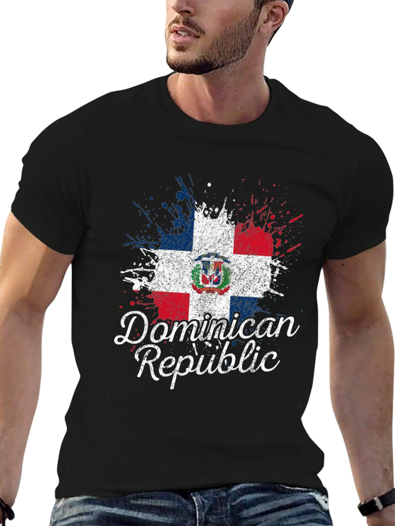 Dominican Republic Flag Grunge T-Shirt