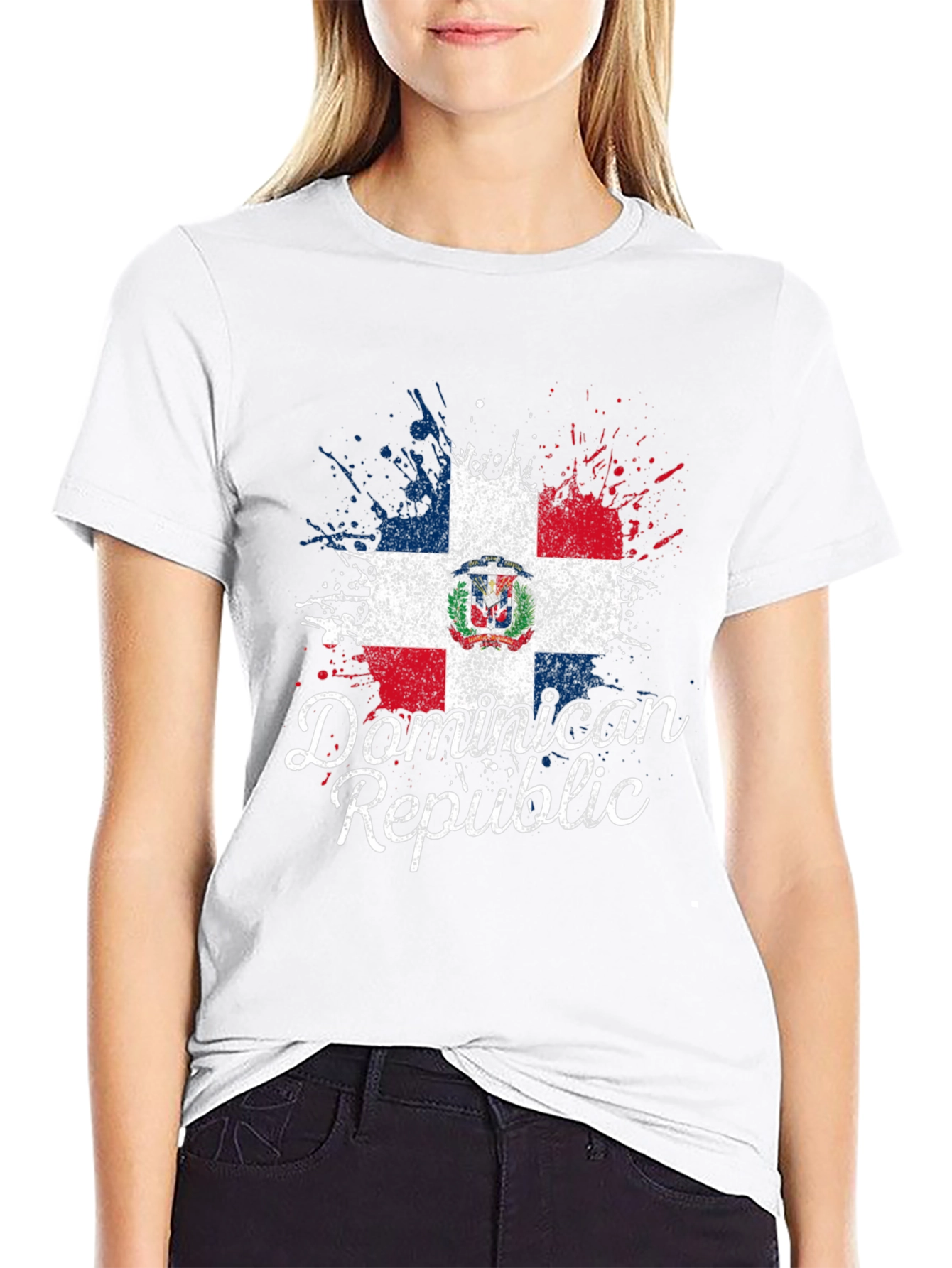 Dominican Republic Flag Grunge T-Shirt