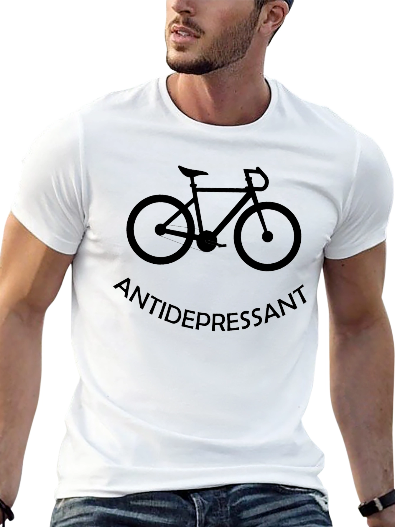 Antidepressant Bicycle Graphic Tee - Ride Your Blues Away!