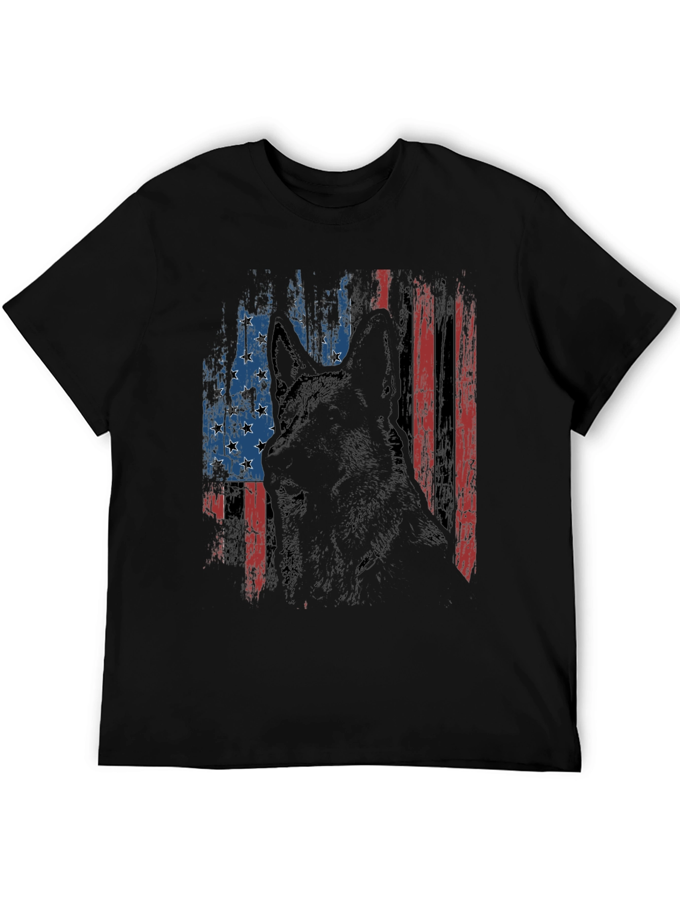 Patriotic German Shepherd USA Flag T-Shirt