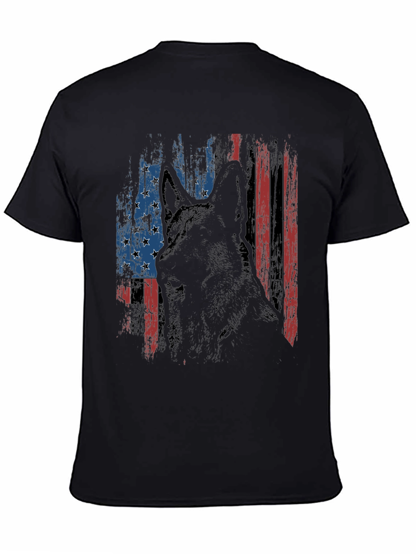 Patriotic German Shepherd USA Flag T-Shirt