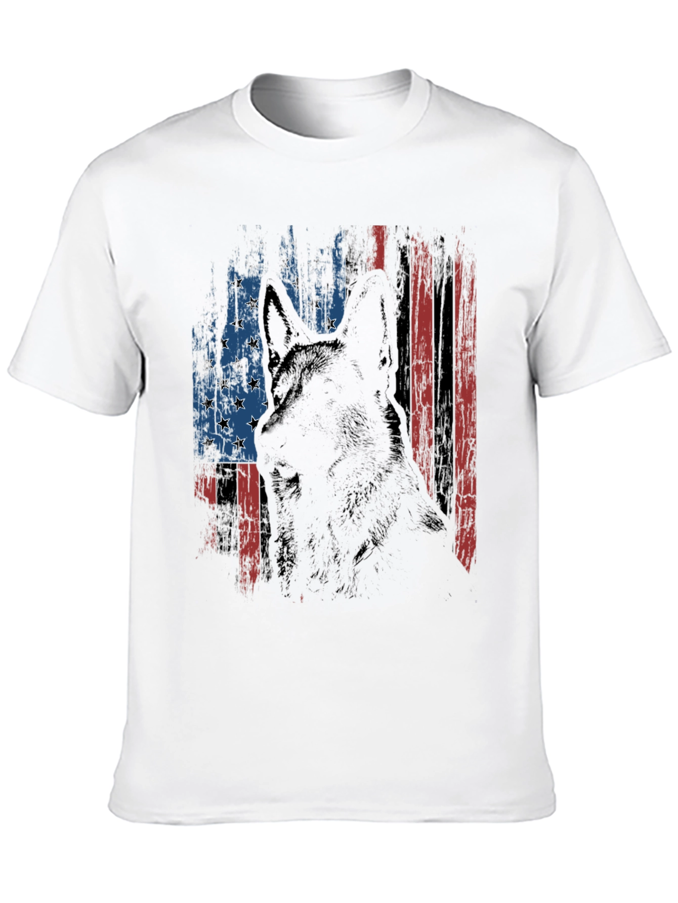 Patriotic German Shepherd USA Flag T-Shirt