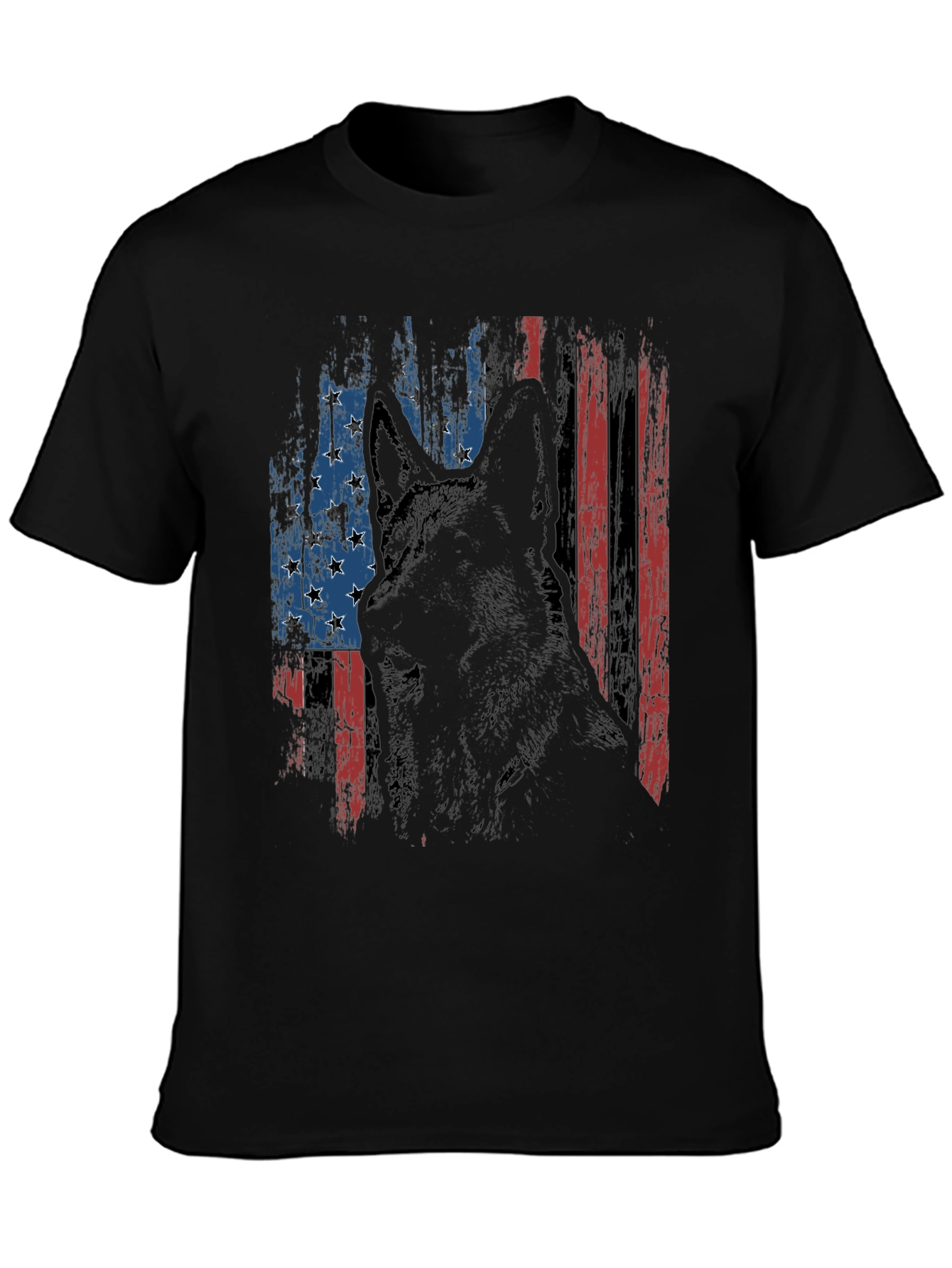 Patriotic German Shepherd USA Flag T-Shirt