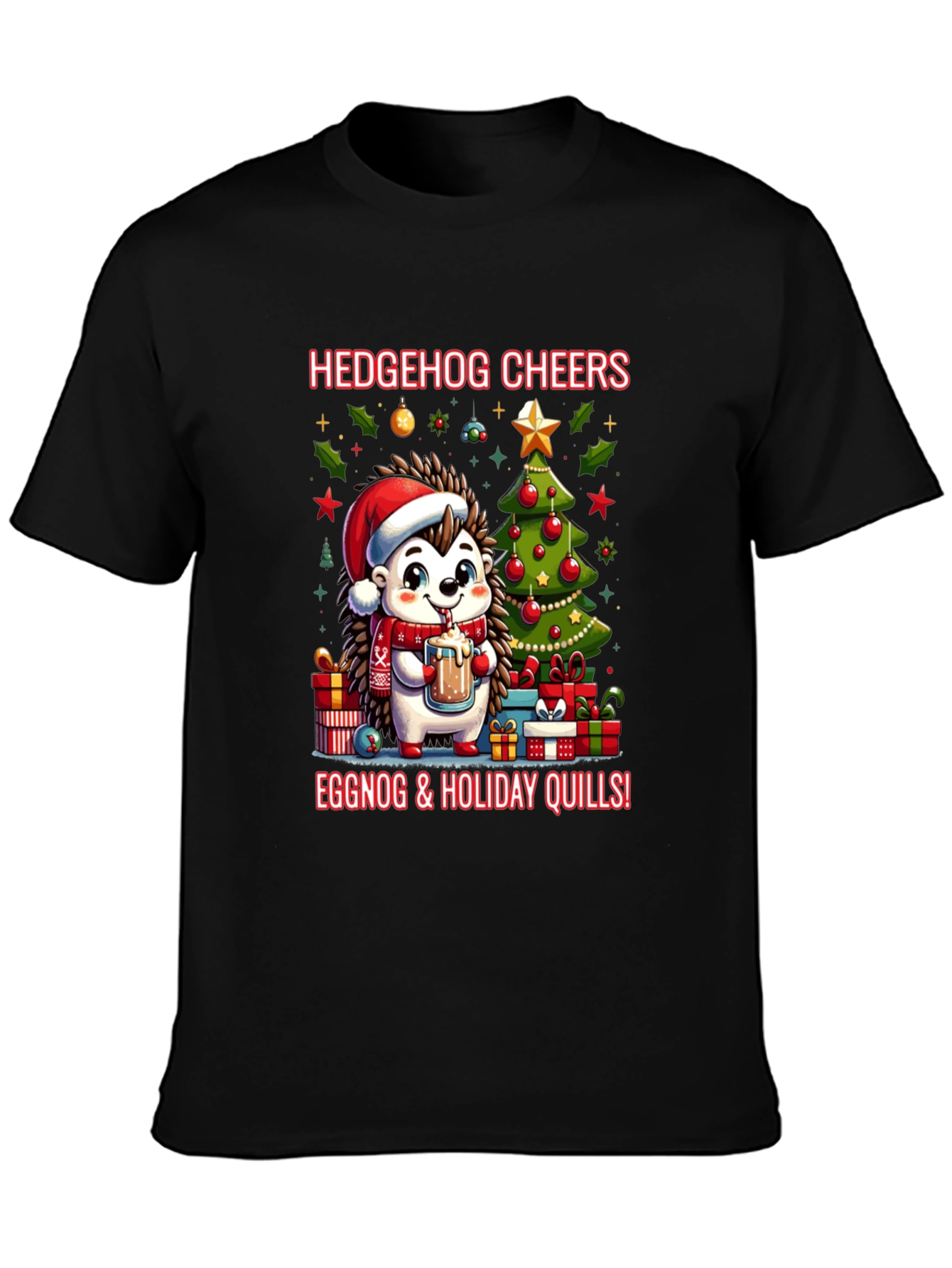 Festive Hedgehog Christmas Tee