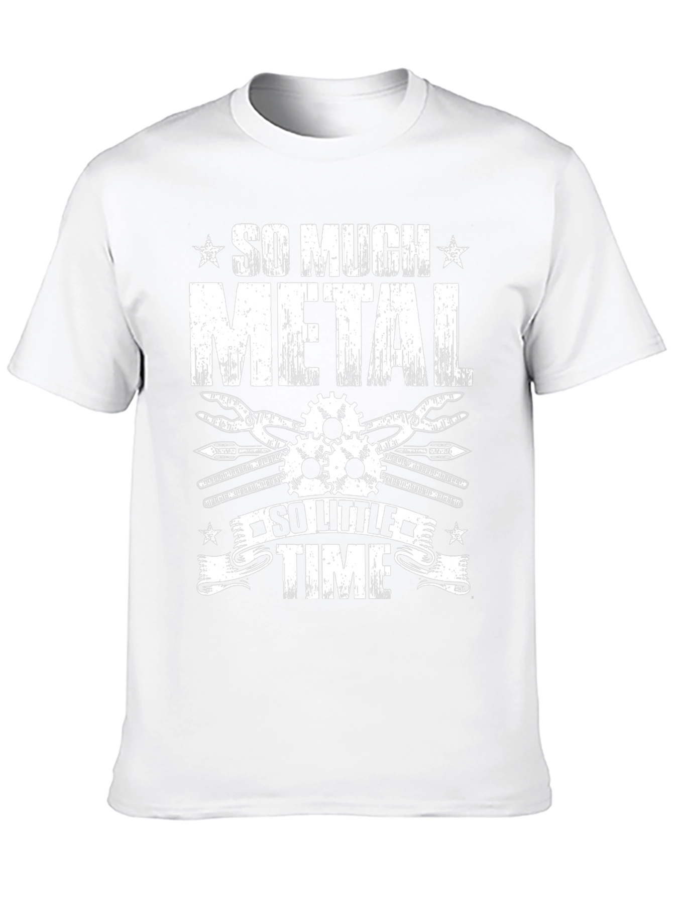 So Much Metal So Little Time Black Graphic T-Shirt