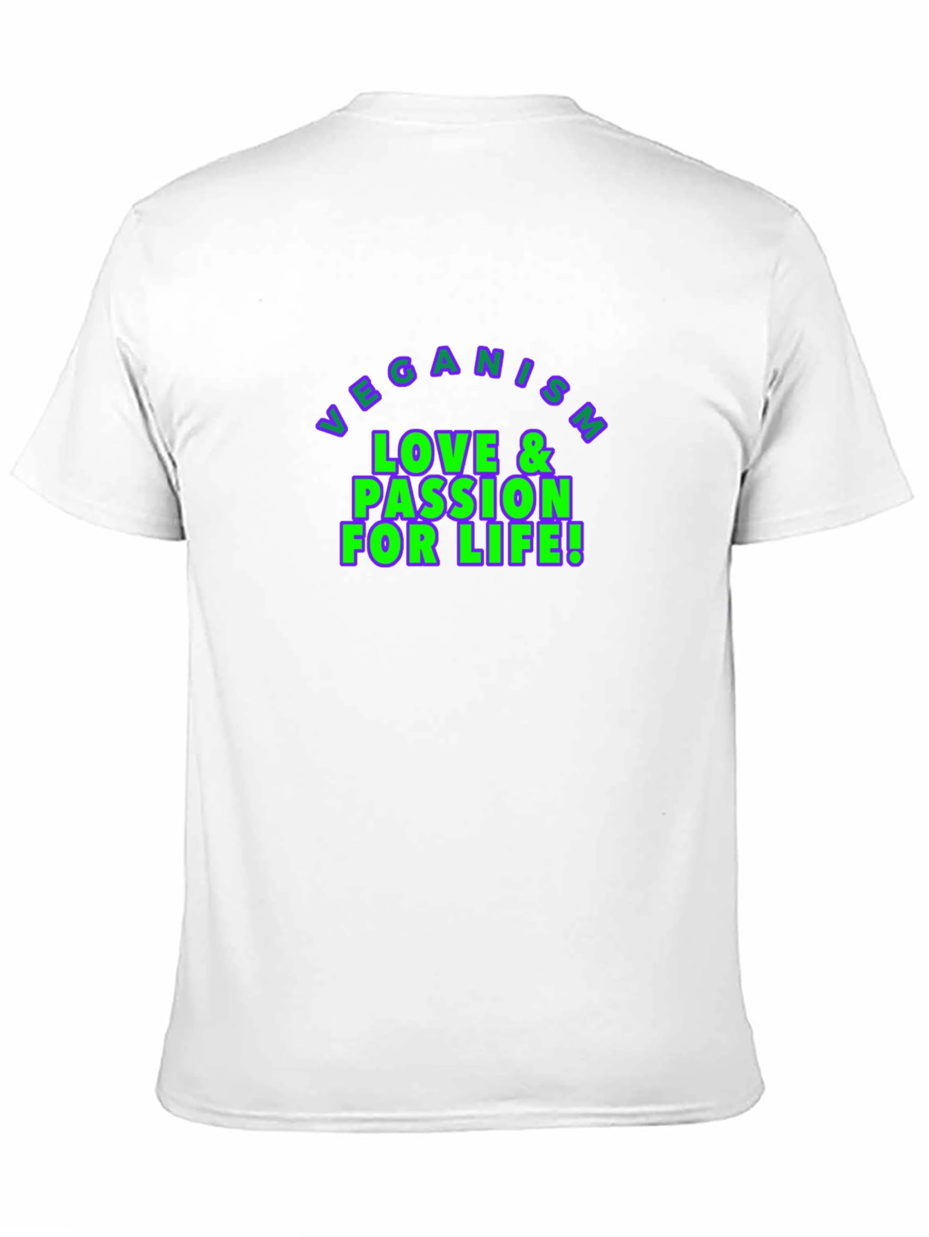 Veganism Love & Passion for Life Black T-Shirt