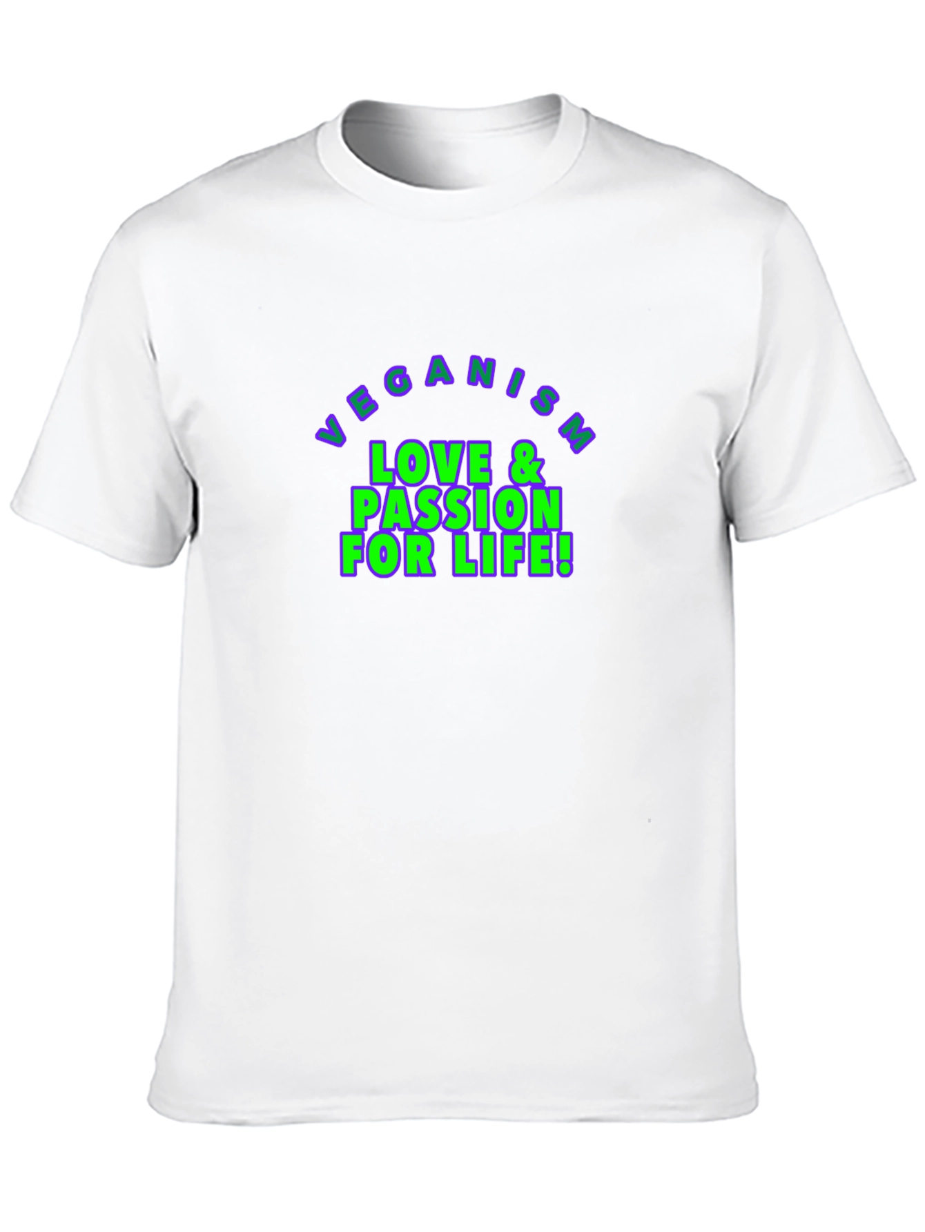 Veganism Love & Passion for Life Black T-Shirt