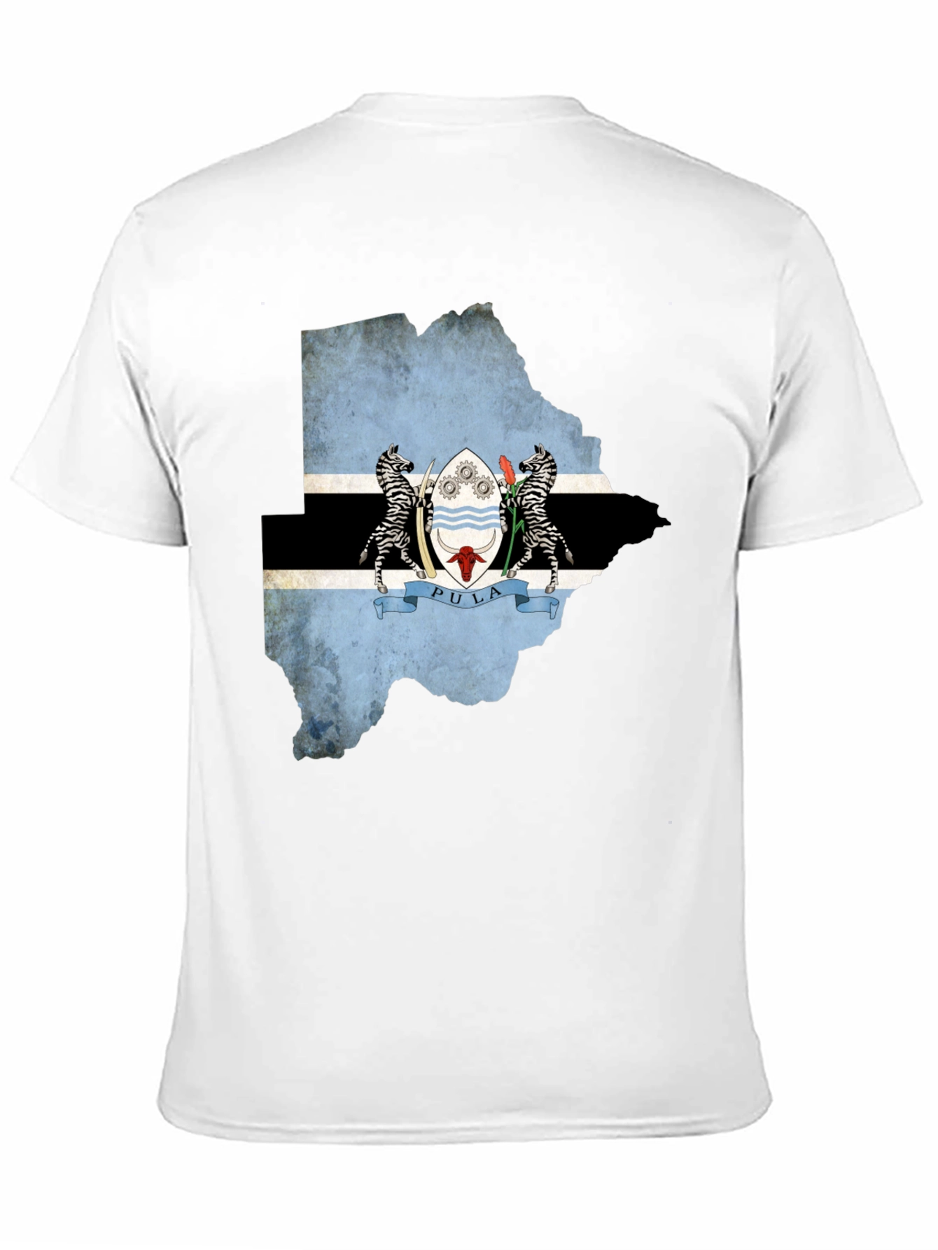 Botswana Flag Map T-Shirt