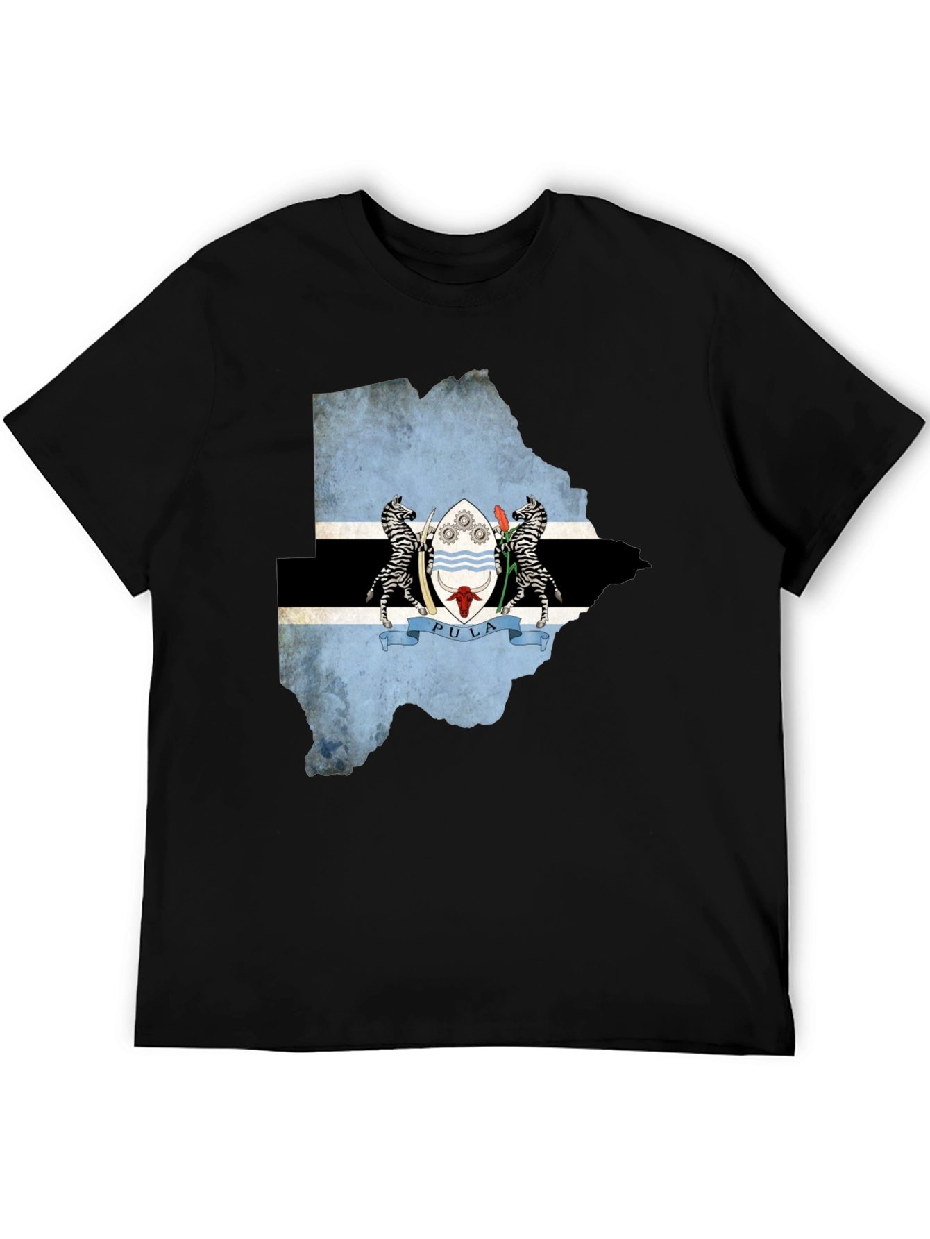 Botswana Flag Map T-Shirt