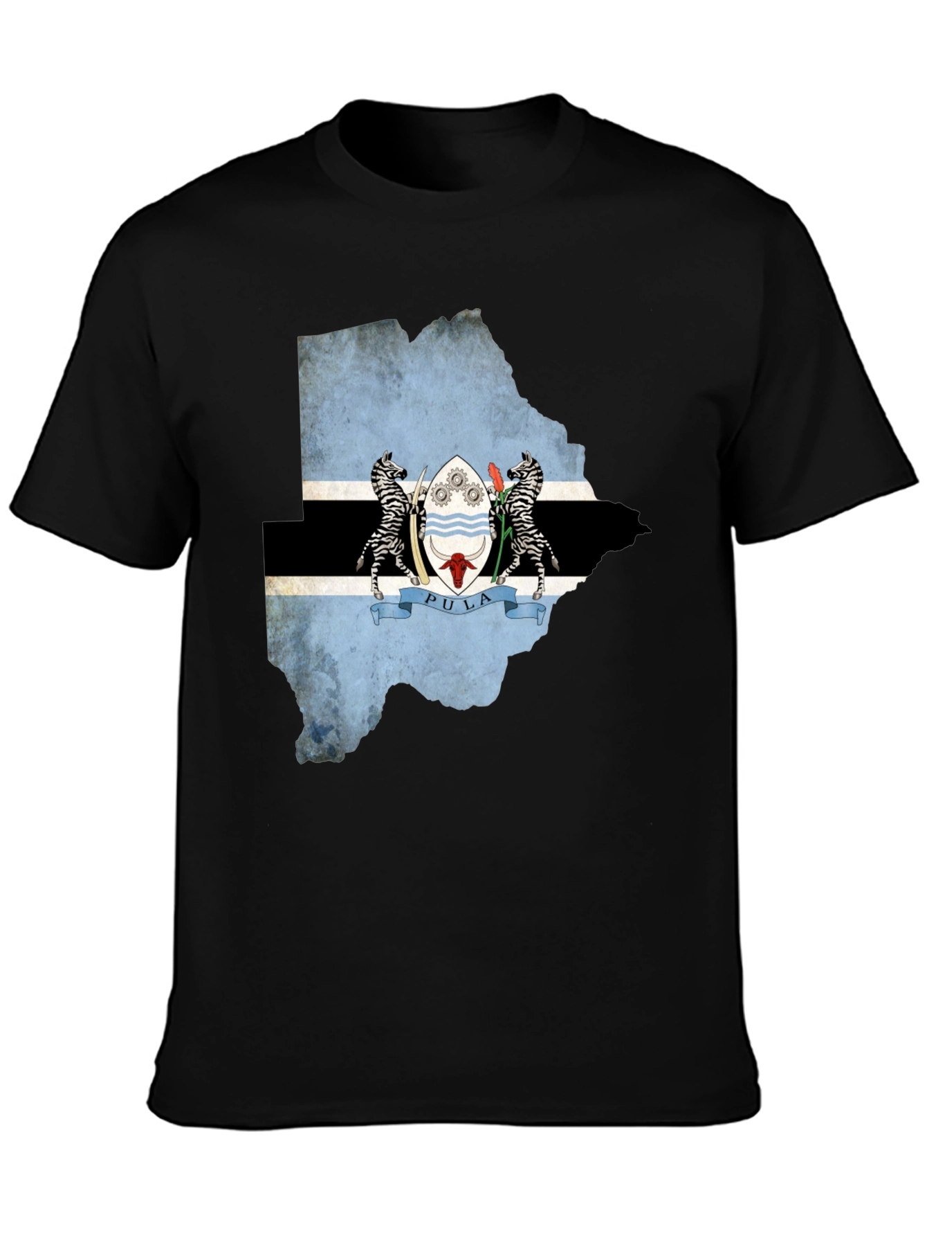 Botswana Flag Map T-Shirt