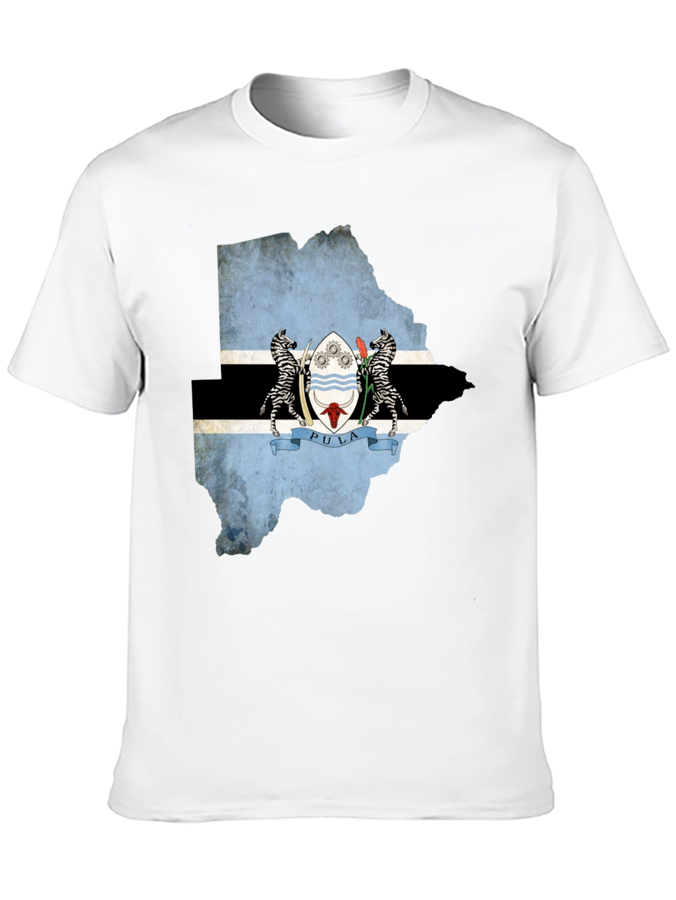 Botswana Flag Map T-Shirt