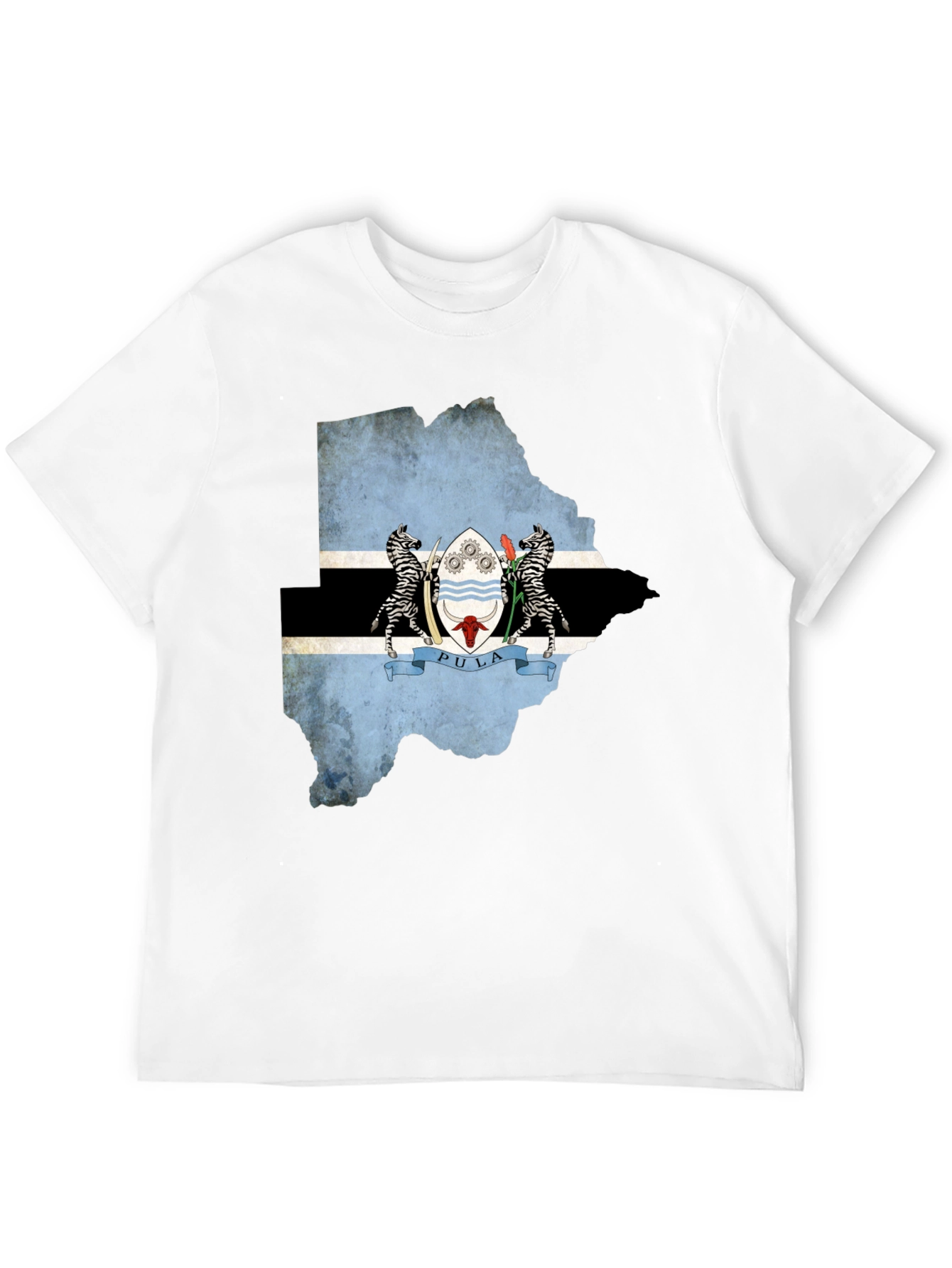 Botswana Flag Map T-Shirt