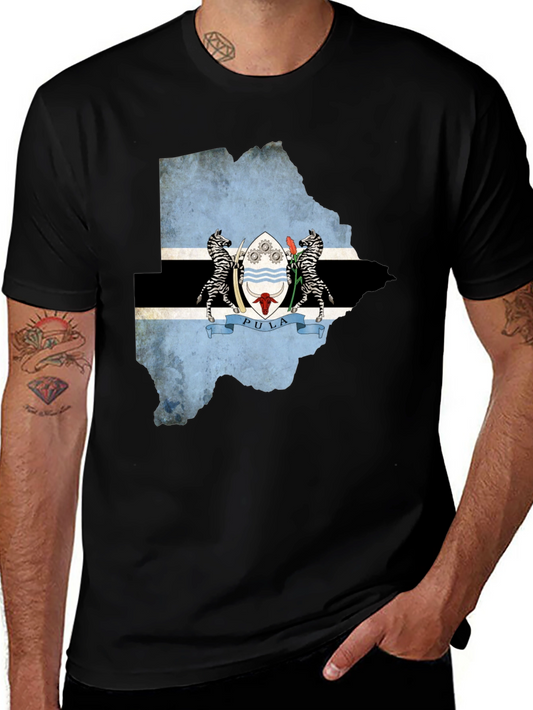 Botswana Flag Map T-Shirt