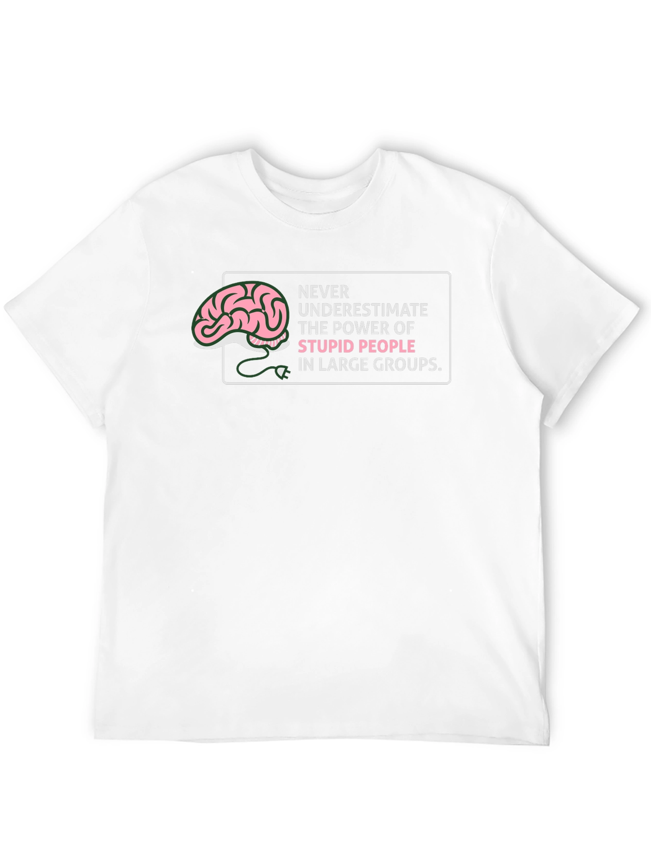 Stupid People Power Graphic Tee - Black Cotton