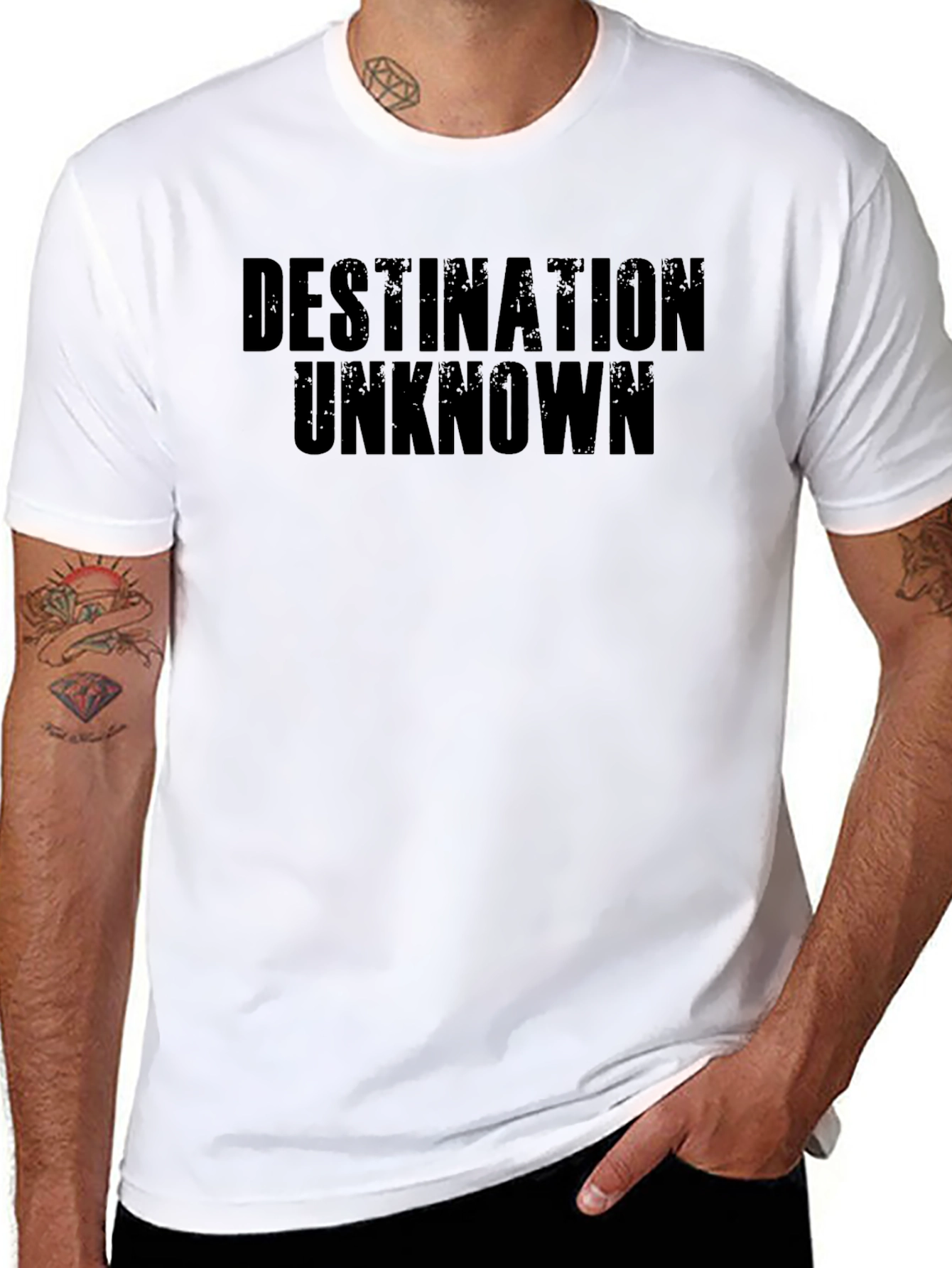 Destination Unknown Black Graphic T-Shirt