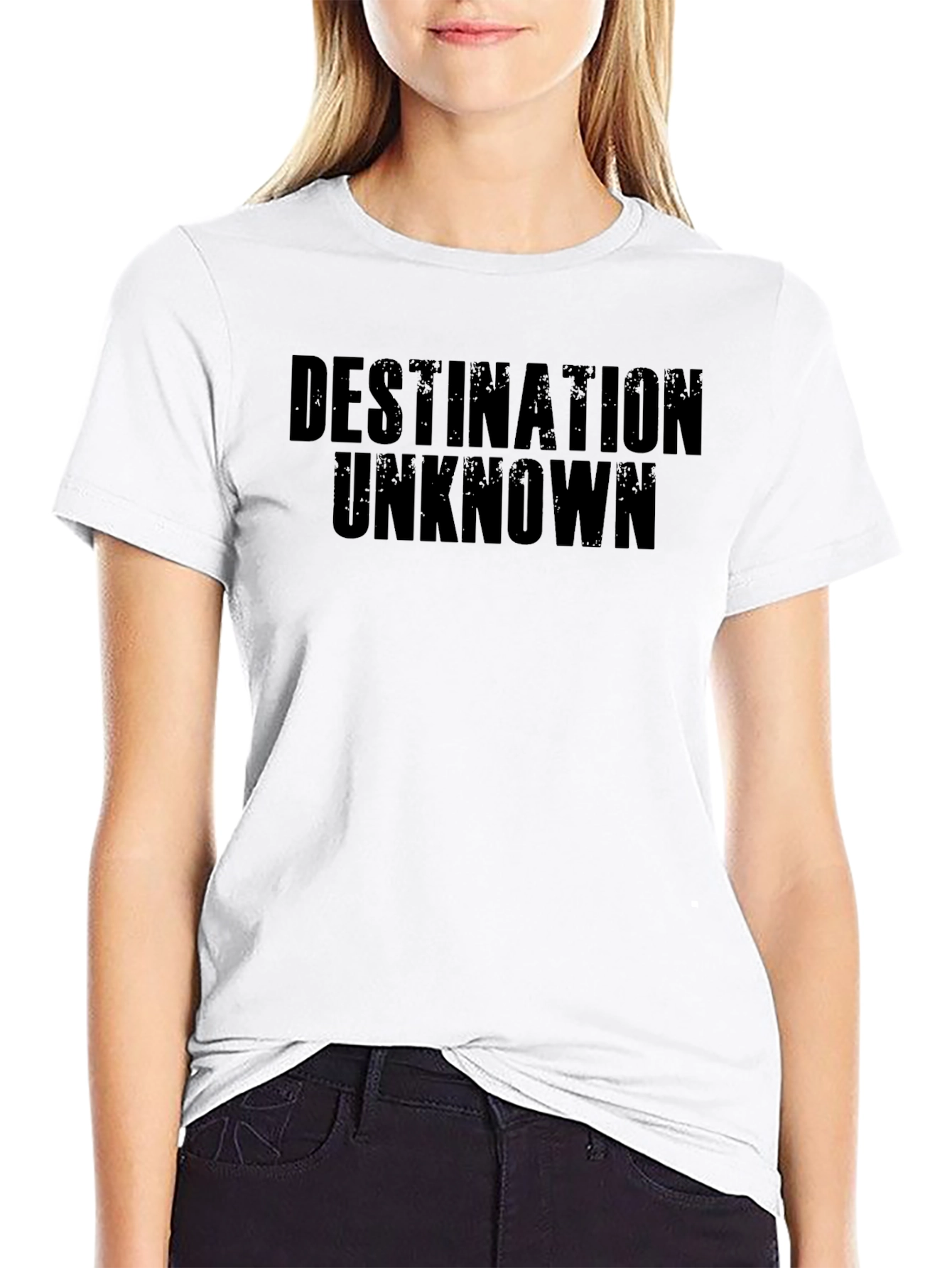 Destination Unknown Black Graphic T-Shirt