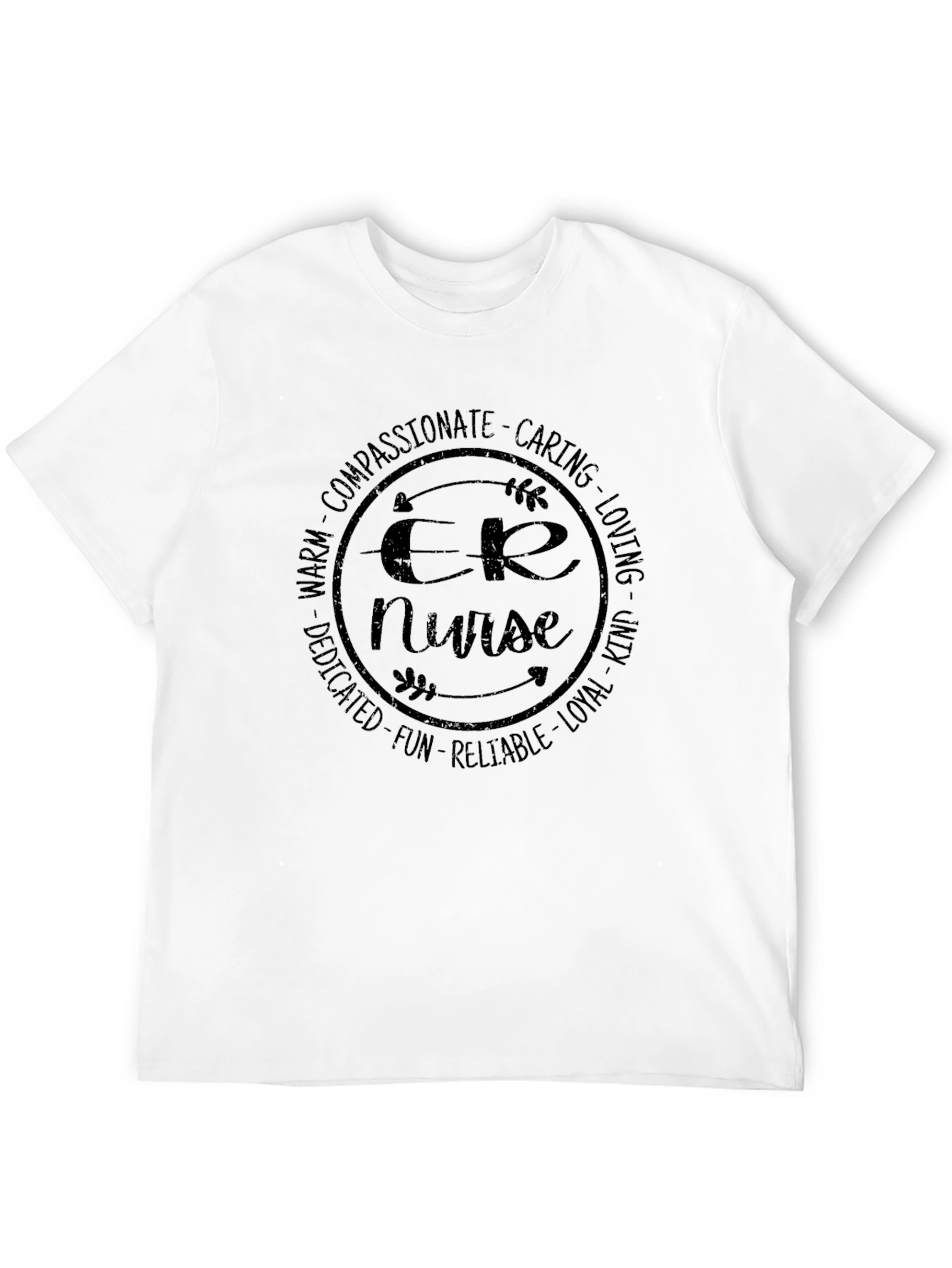 ER Nurse T-Shirt - Compassionate Caring Design