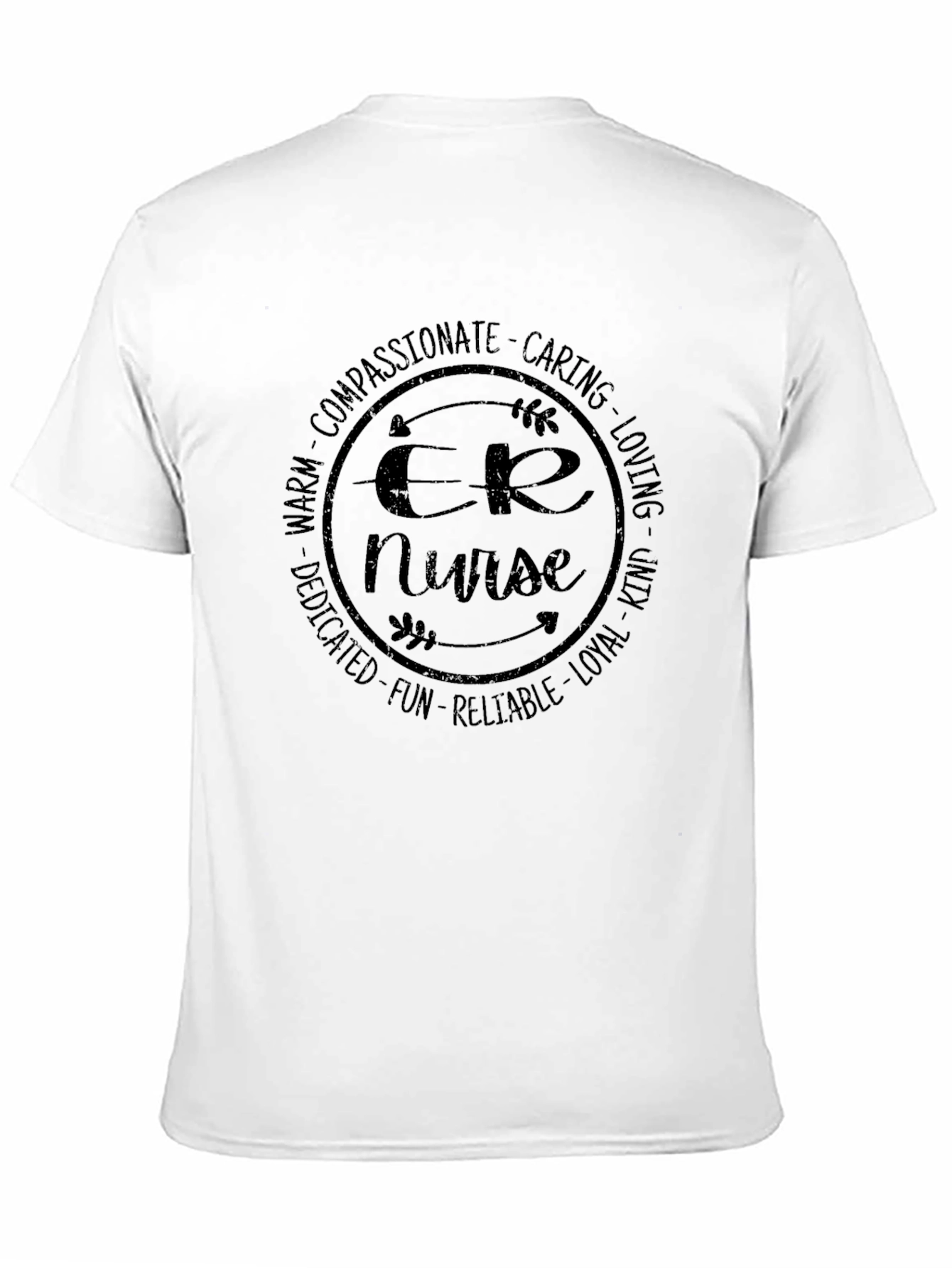 ER Nurse T-Shirt - Compassionate Caring Design