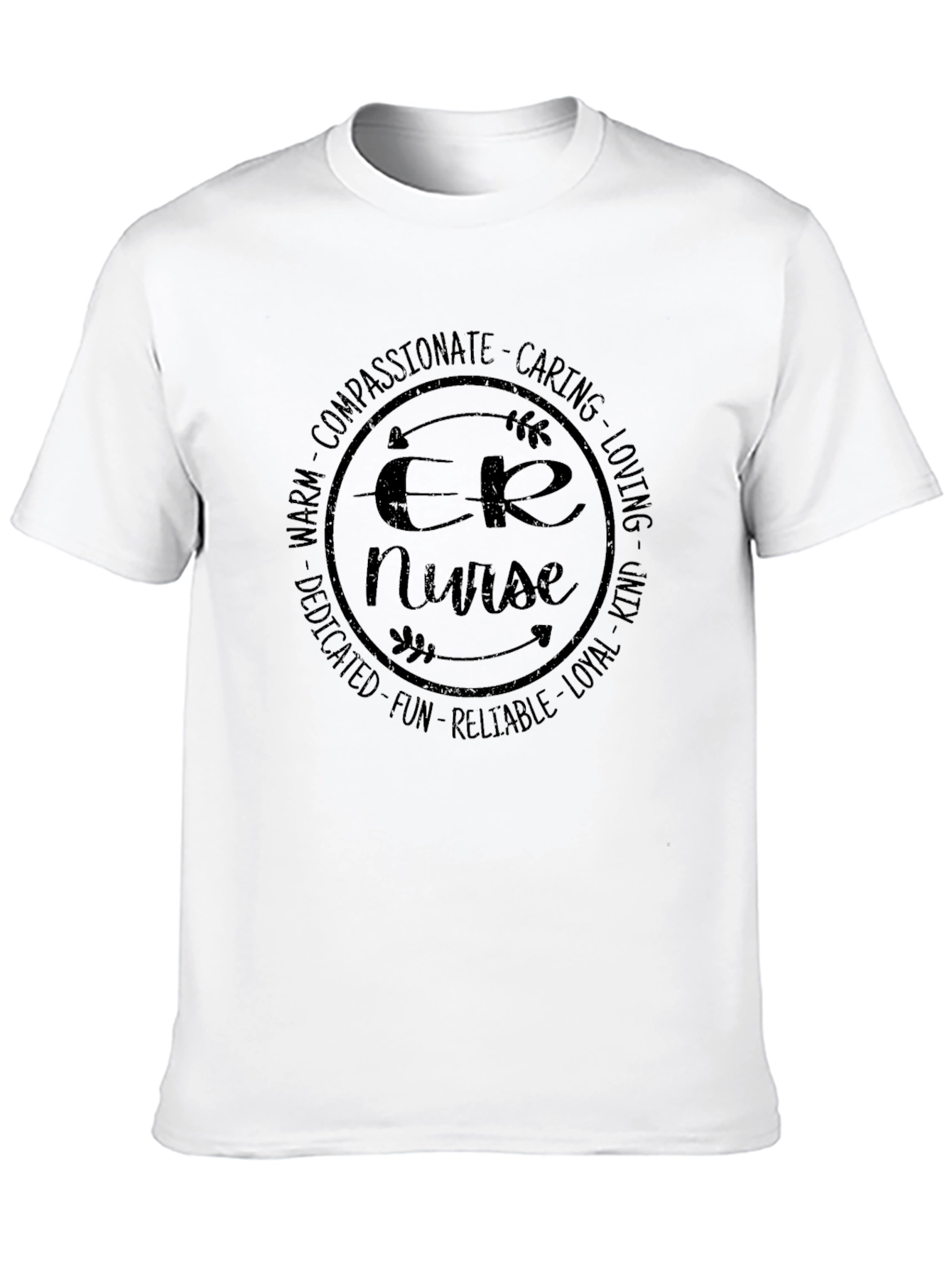 ER Nurse T-Shirt - Compassionate Caring Design