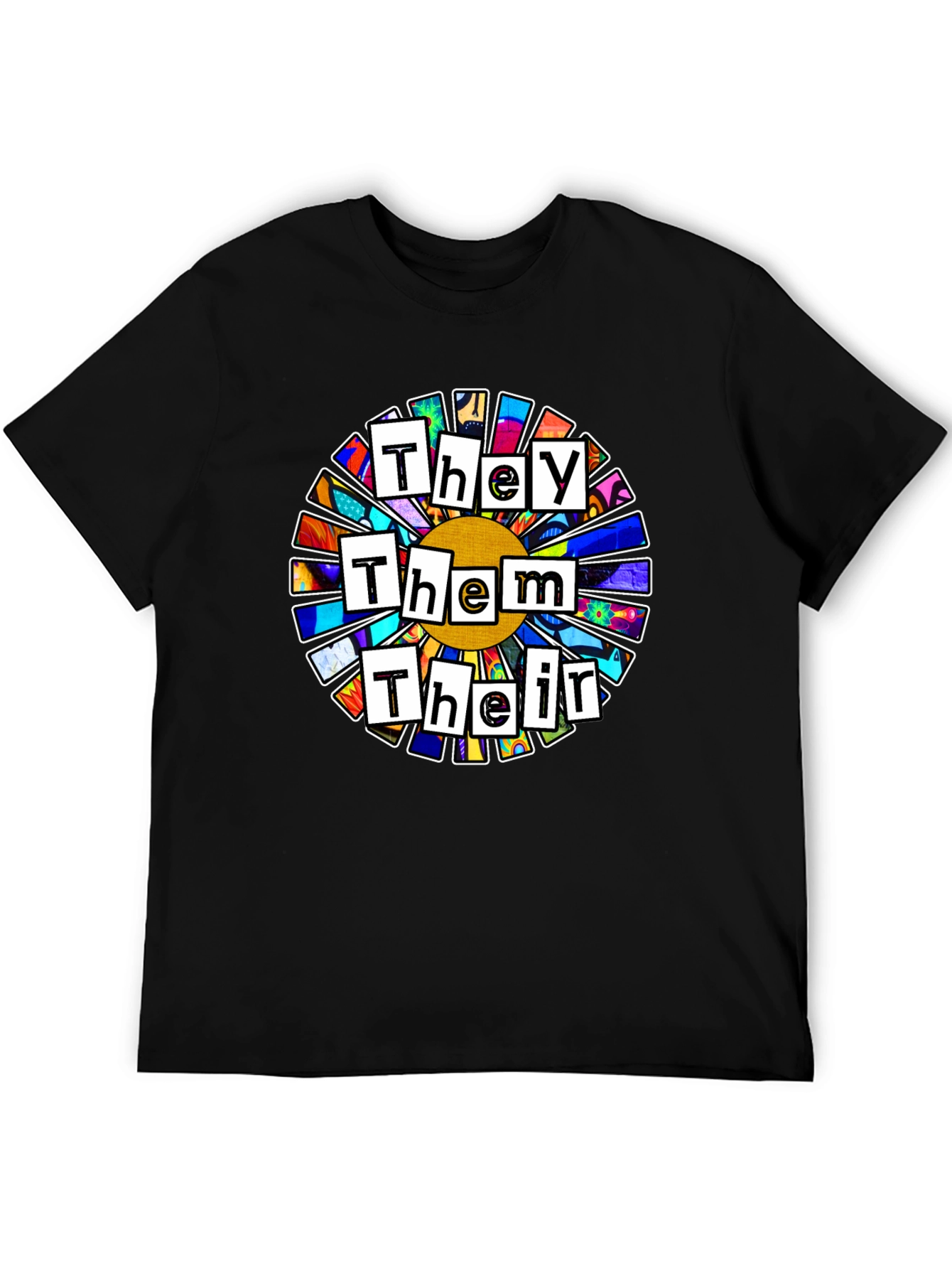 Pronoun Flower T-Shirt - They Them Their Pride Tee