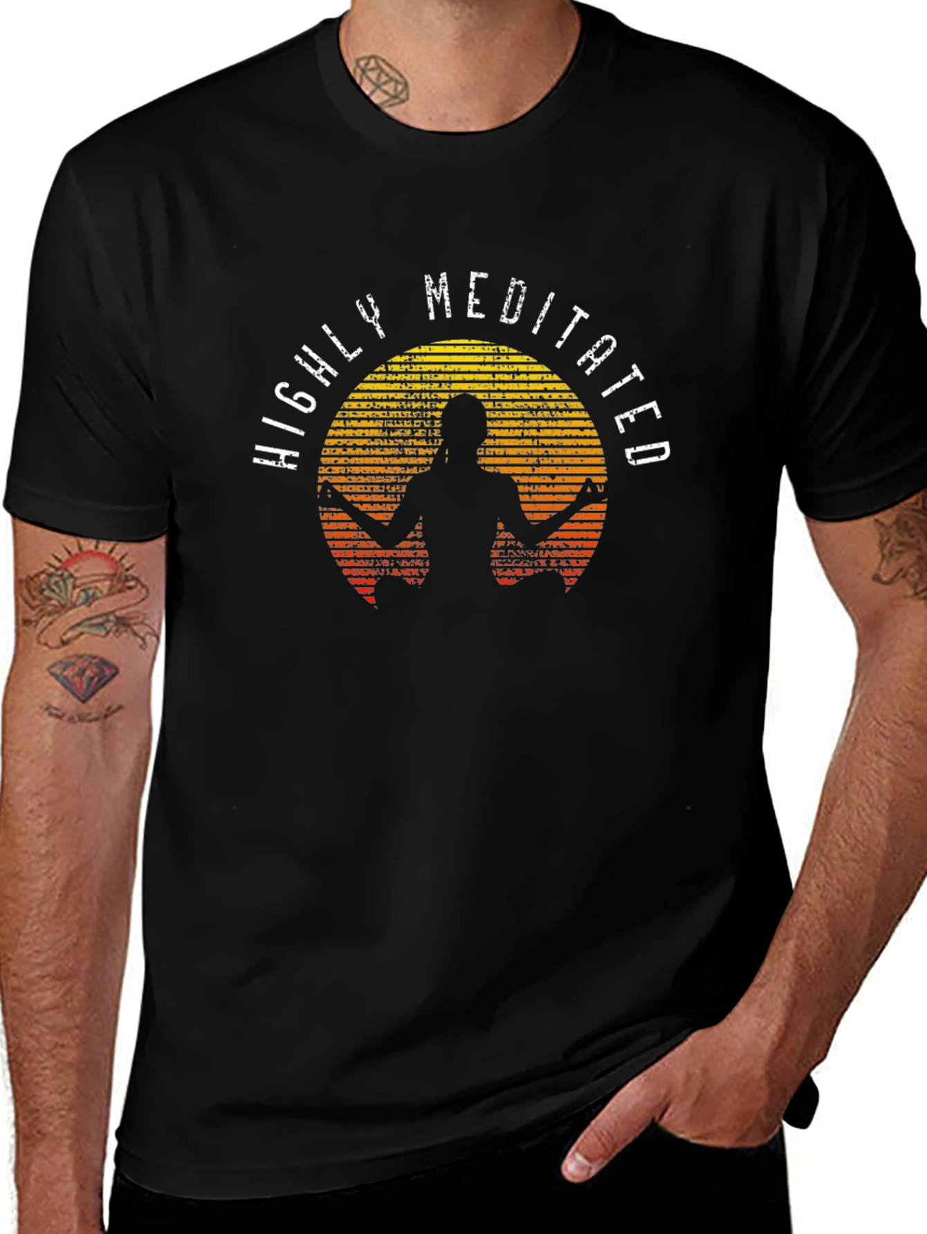 Highly Meditated Graphic Tee - Zen Vibe T-Shirt