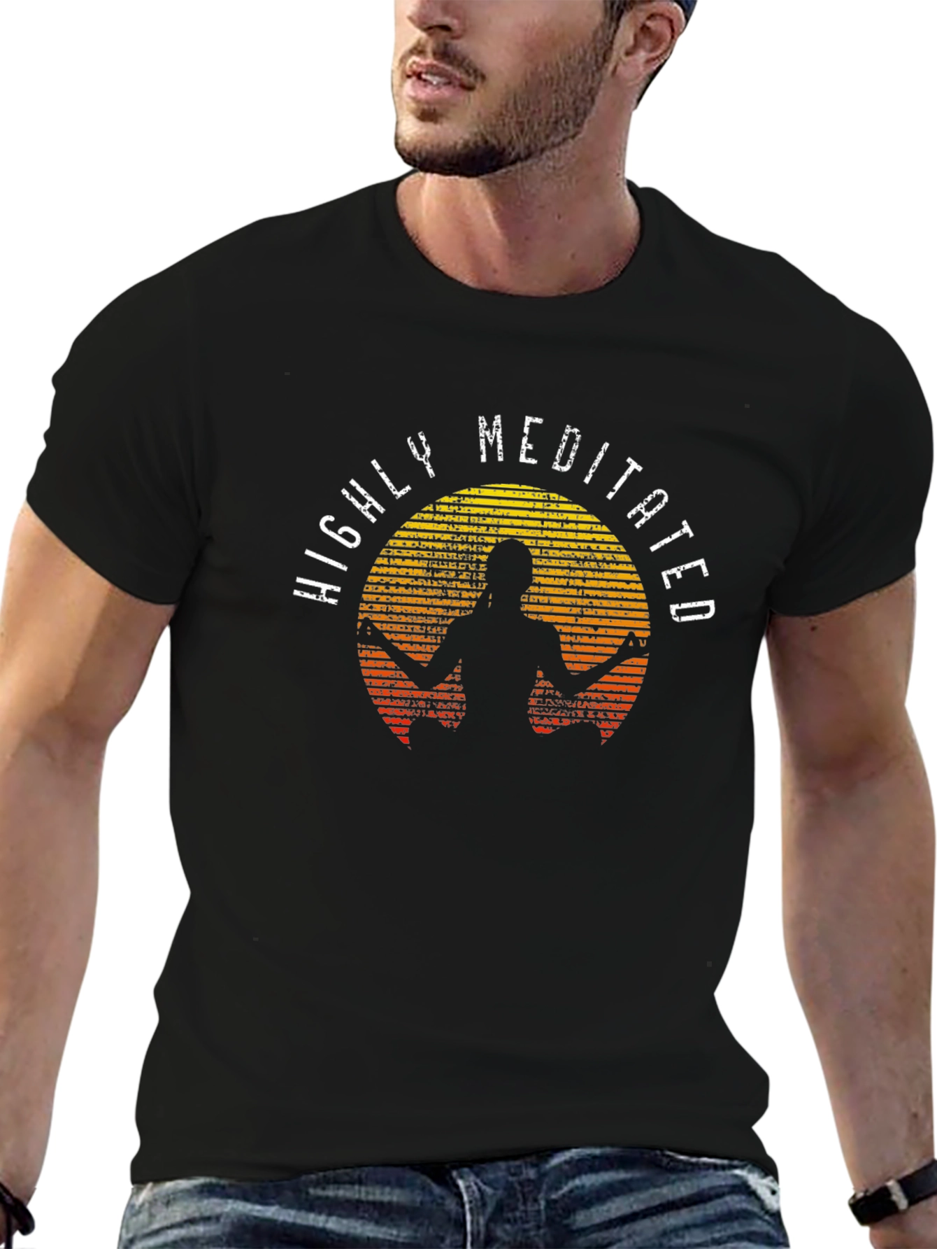 Highly Meditated Graphic Tee - Zen Vibe T-Shirt