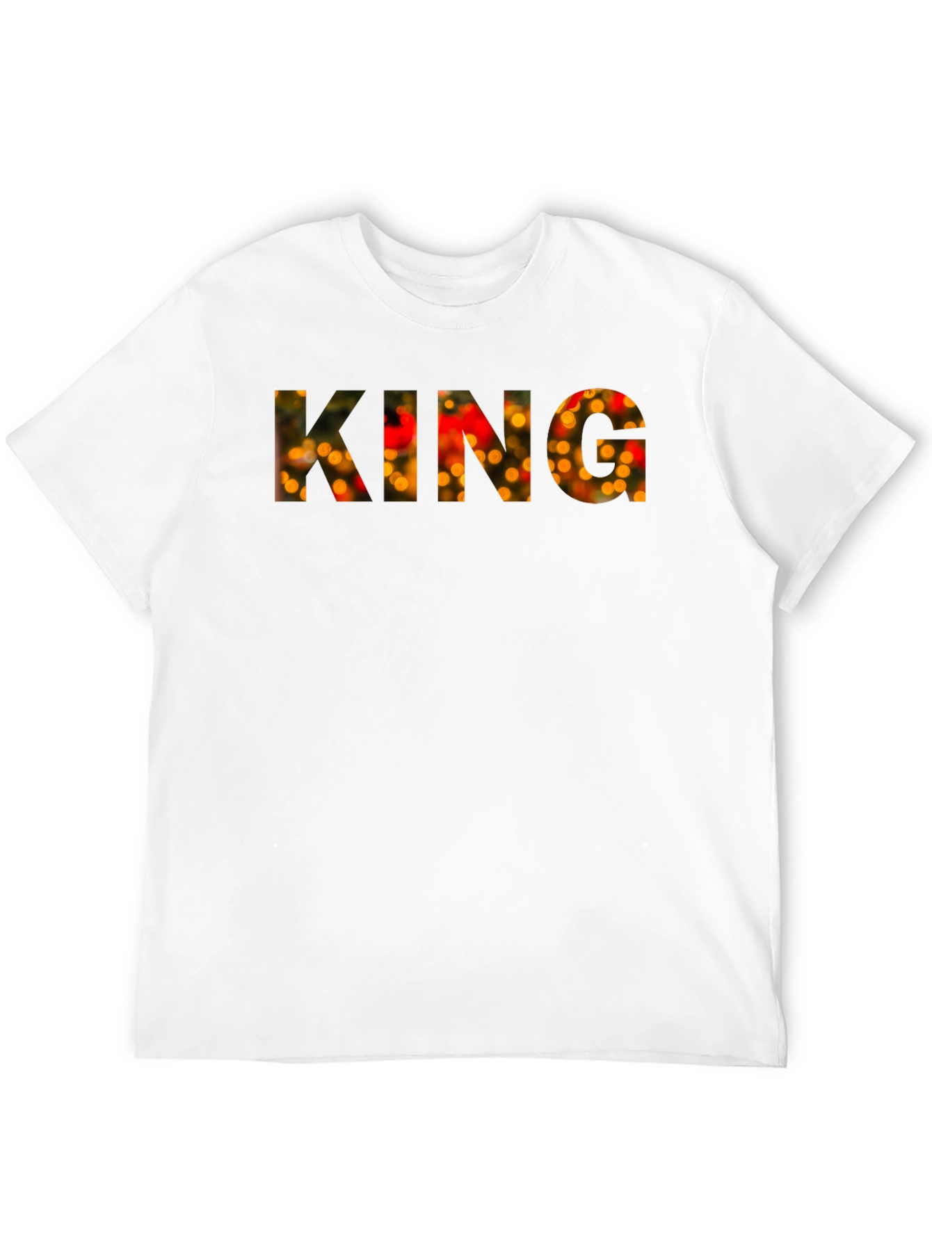 King Festive Lights Mens Black T-Shirt