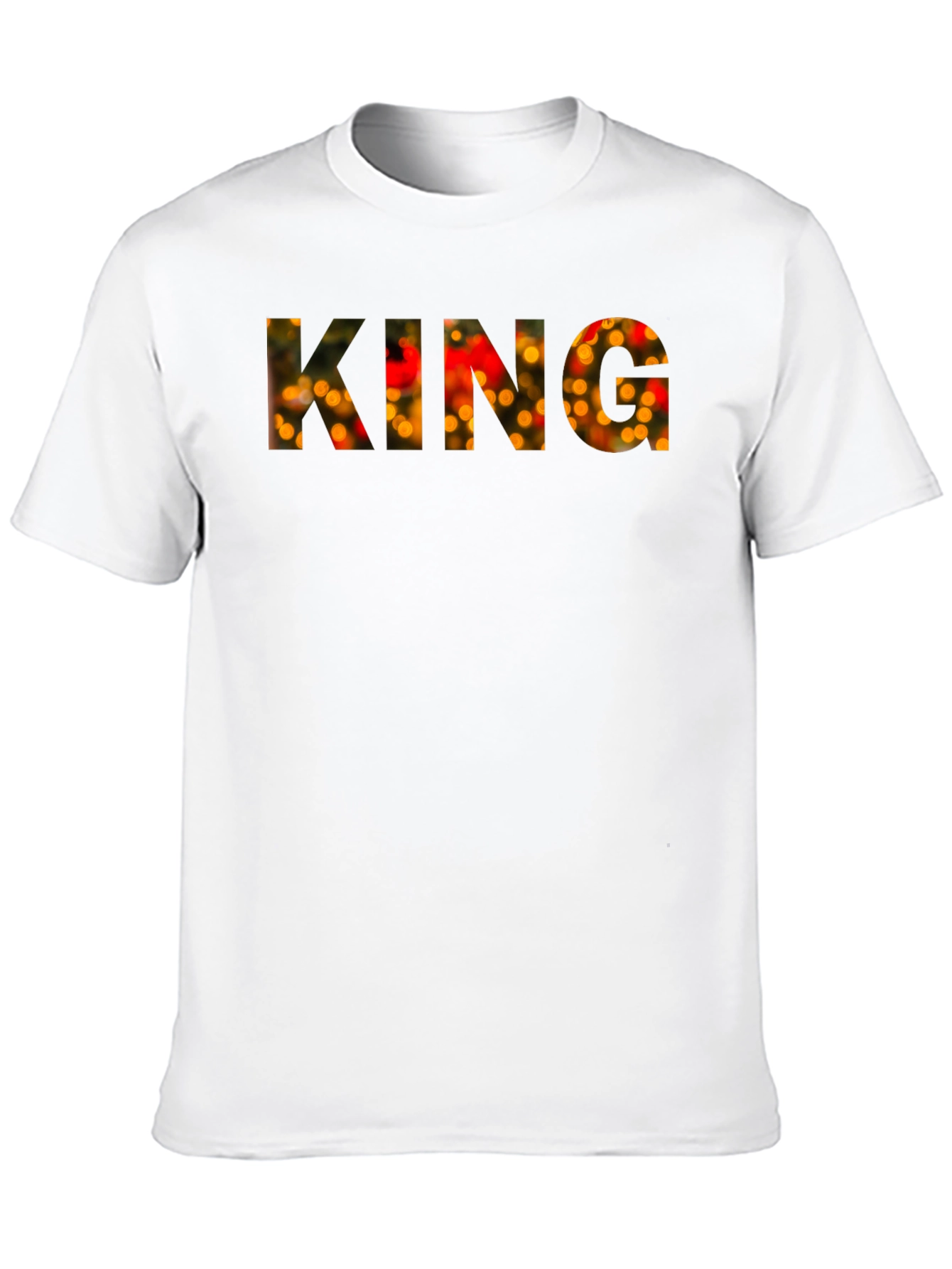 King Festive Lights Mens Black T-Shirt