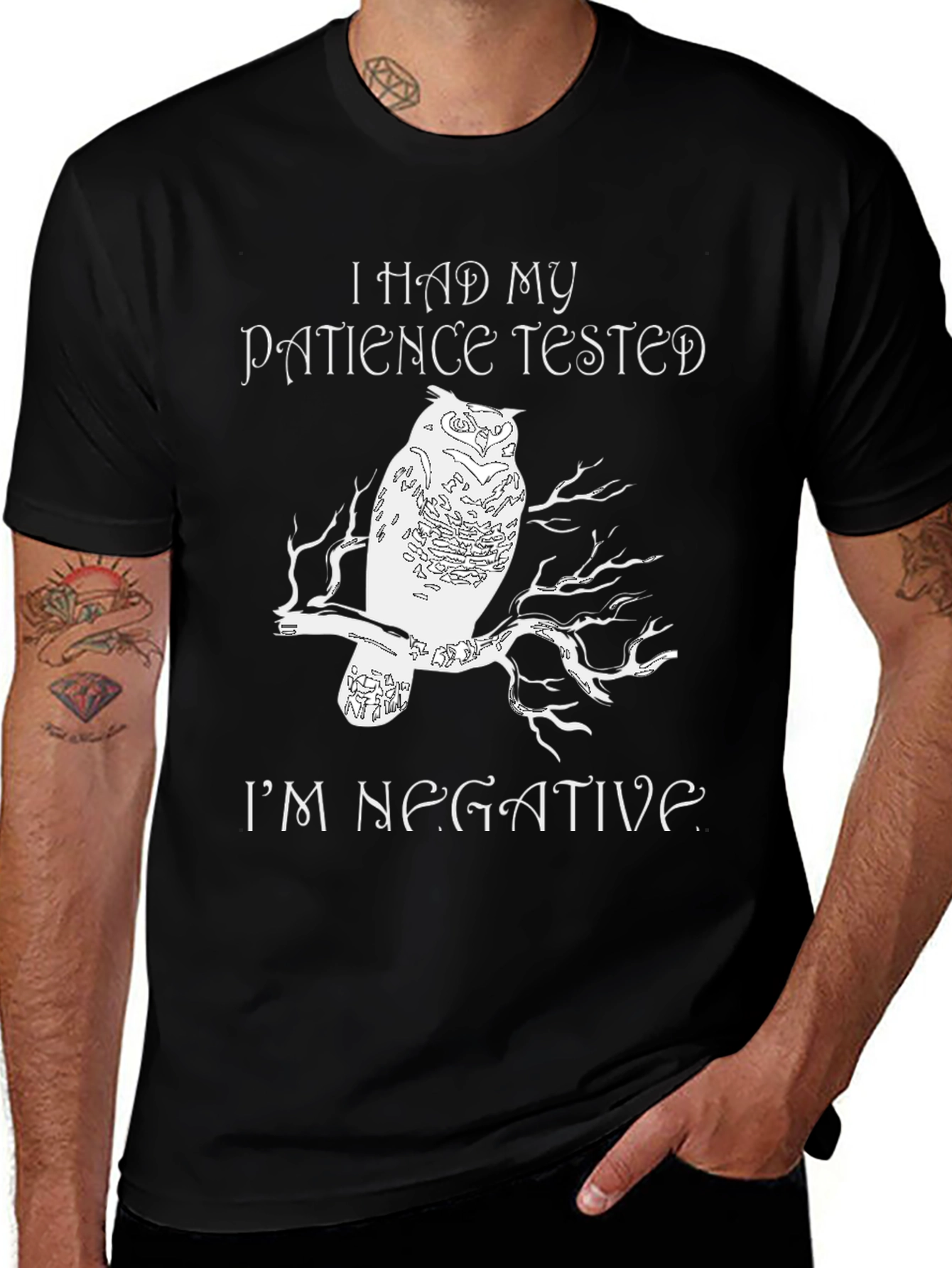 I Had My Patience Tested Owl Graphic Tee