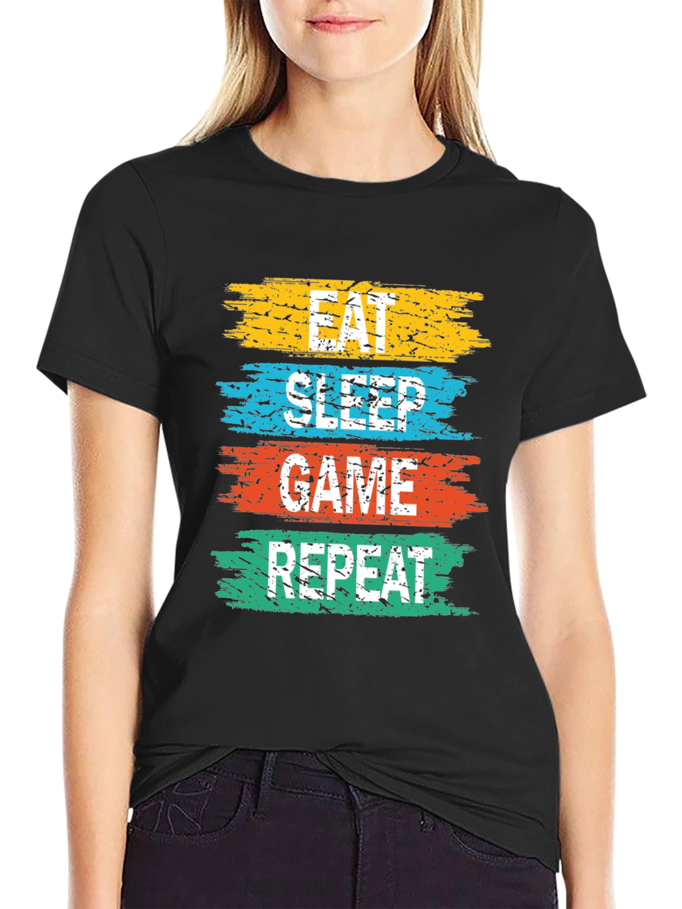 Eat Sleep Game Repeat Graphic Tee
