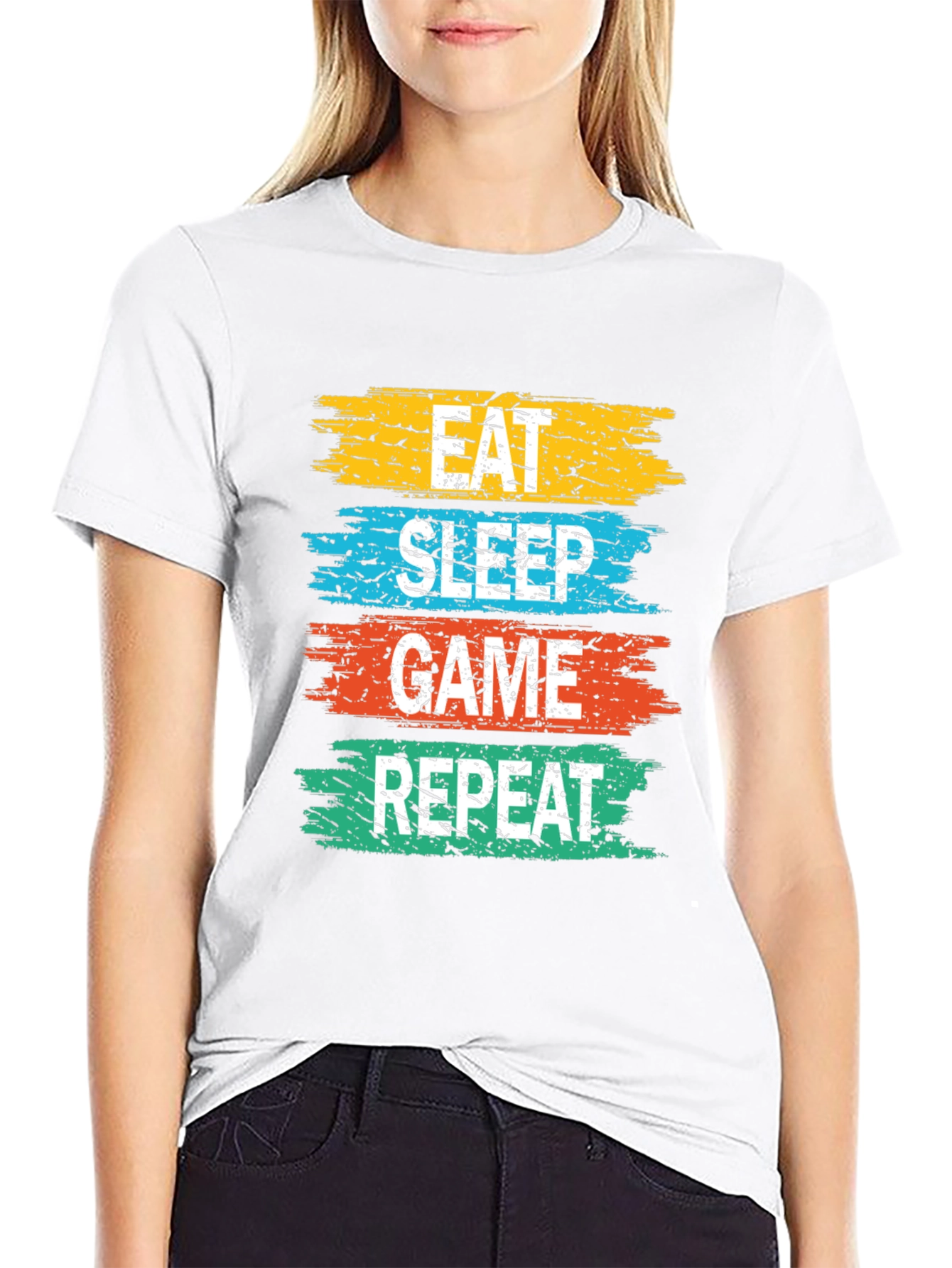 Eat Sleep Game Repeat Graphic Tee