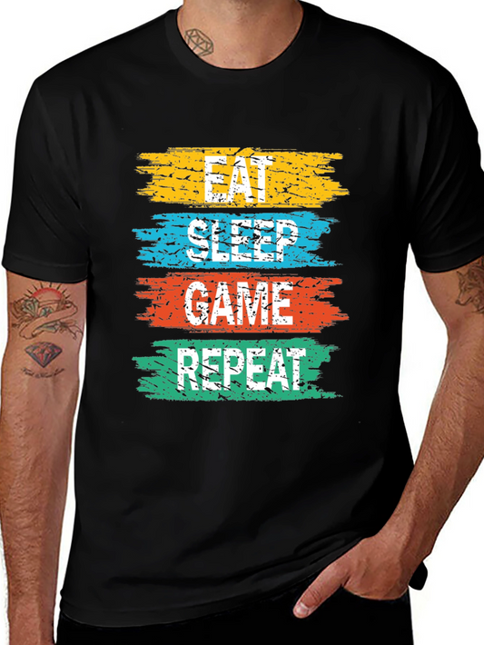 Eat Sleep Game Repeat Graphic Tee