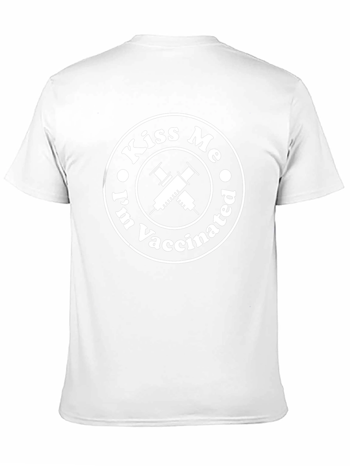Kiss Me Im Vaccinated T-Shirt - Black Crew Neck