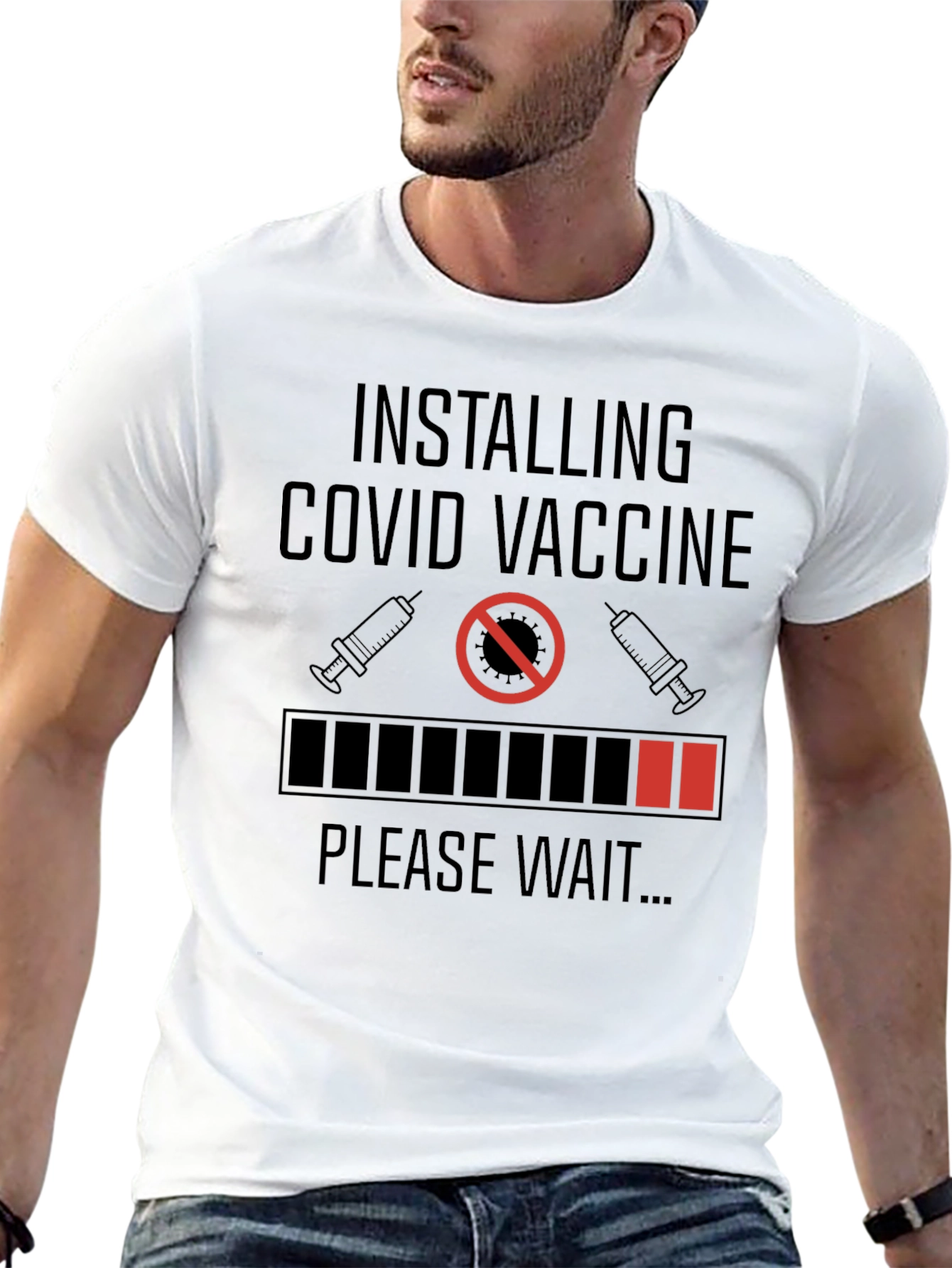 Installing COVID Vaccine Graphic T-Shirt