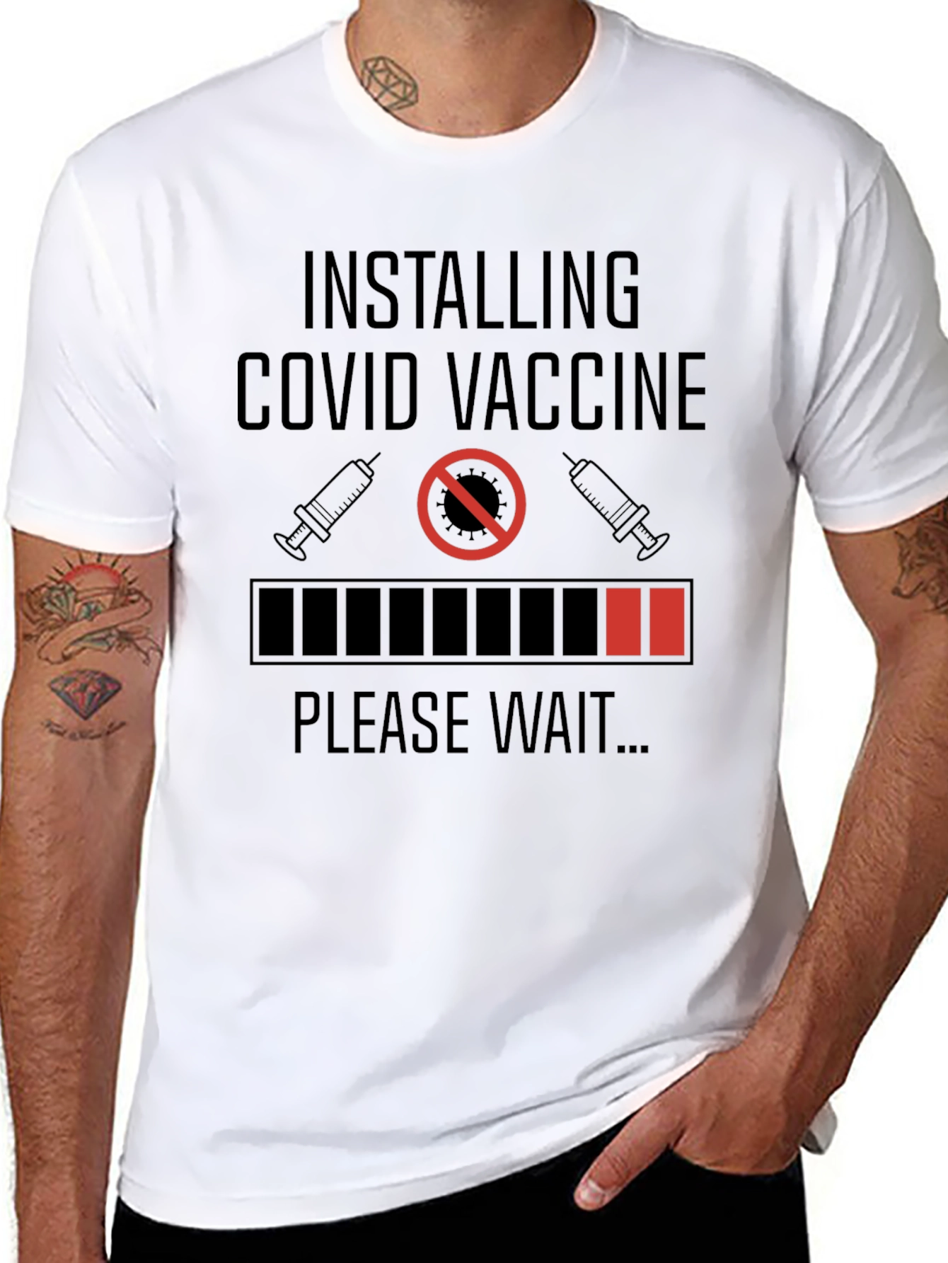 Installing COVID Vaccine Graphic T-Shirt
