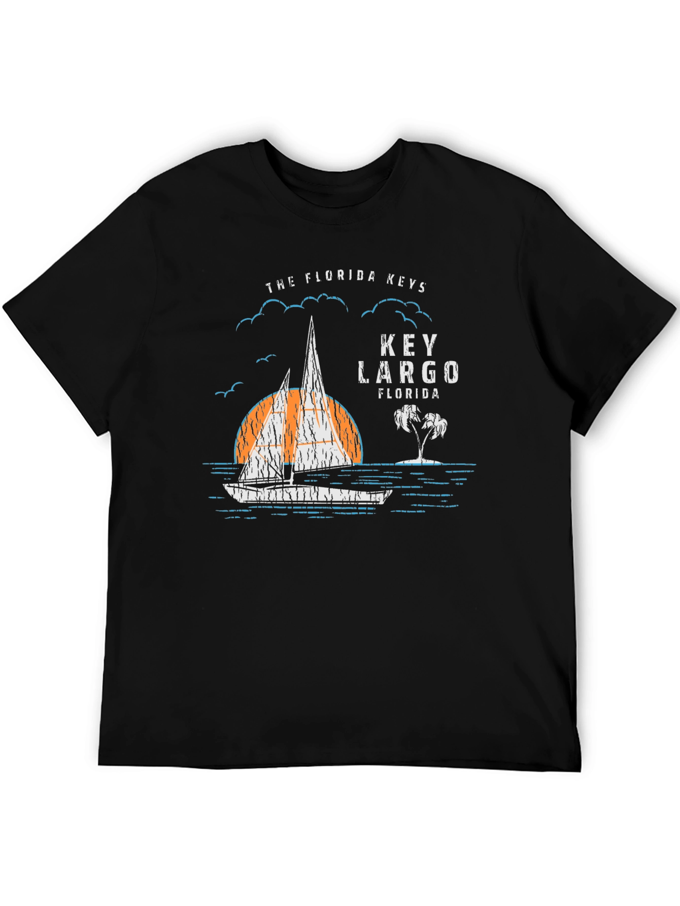 Key Largo Florida Graphic T-Shirt - Black