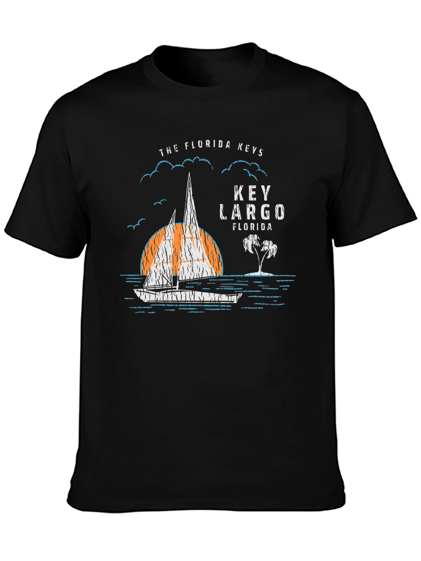 Key Largo Florida Graphic T-Shirt - Black