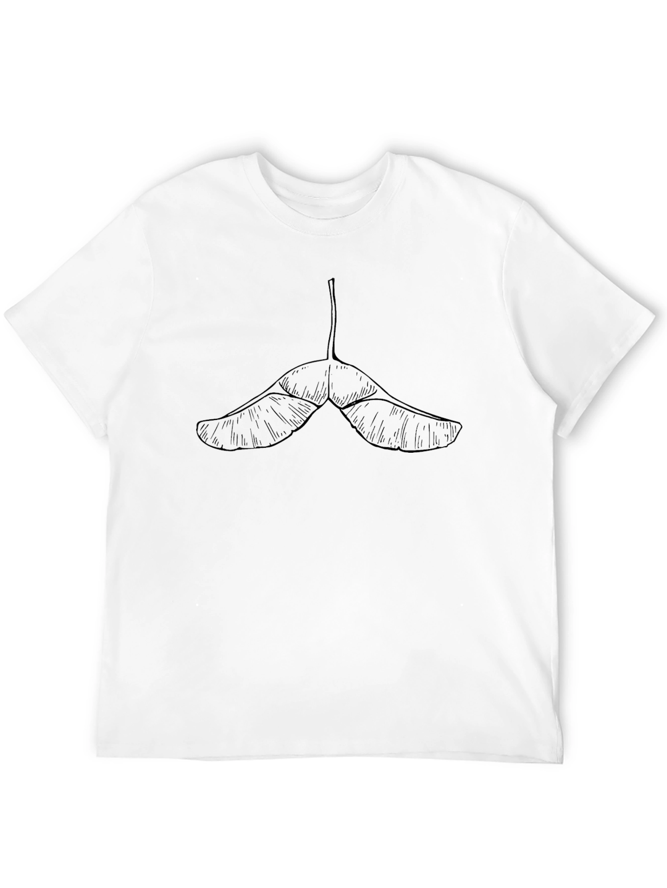 Maple Seed Graphic Black T-Shirt