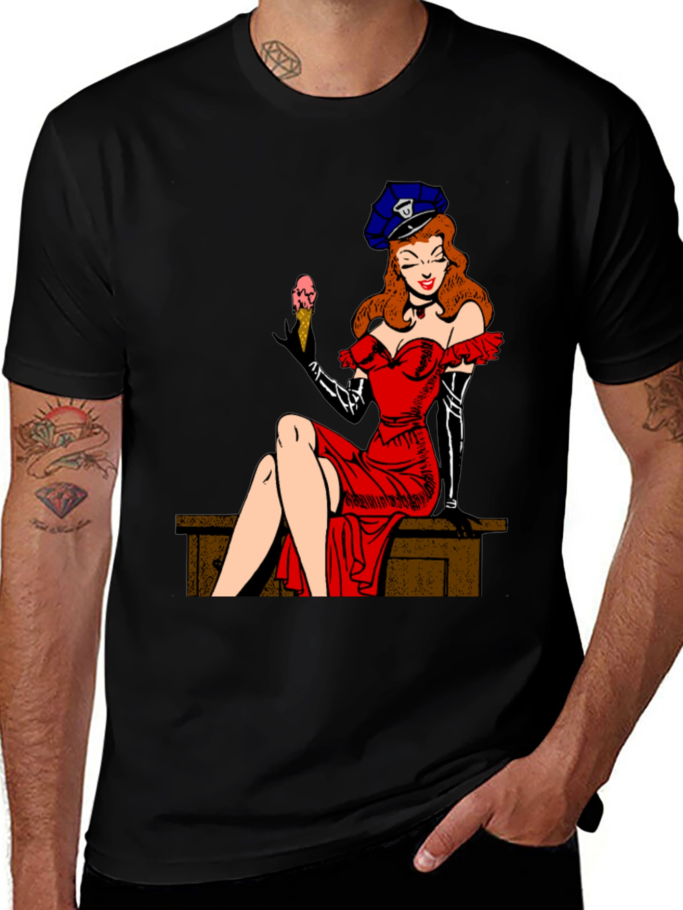 Pin-Up Girl Tee - Retro Style