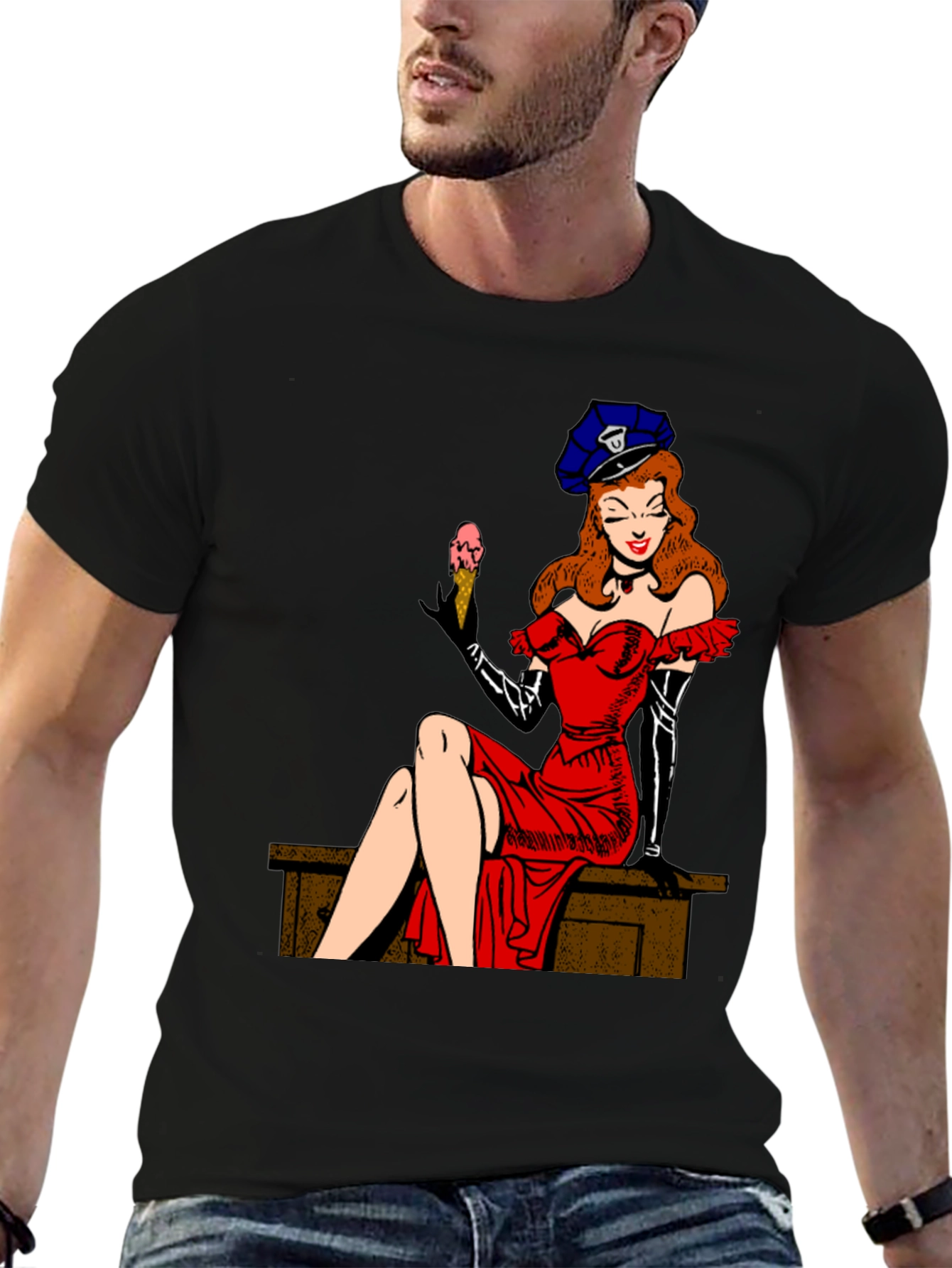 Pin-Up Girl Tee - Retro Style