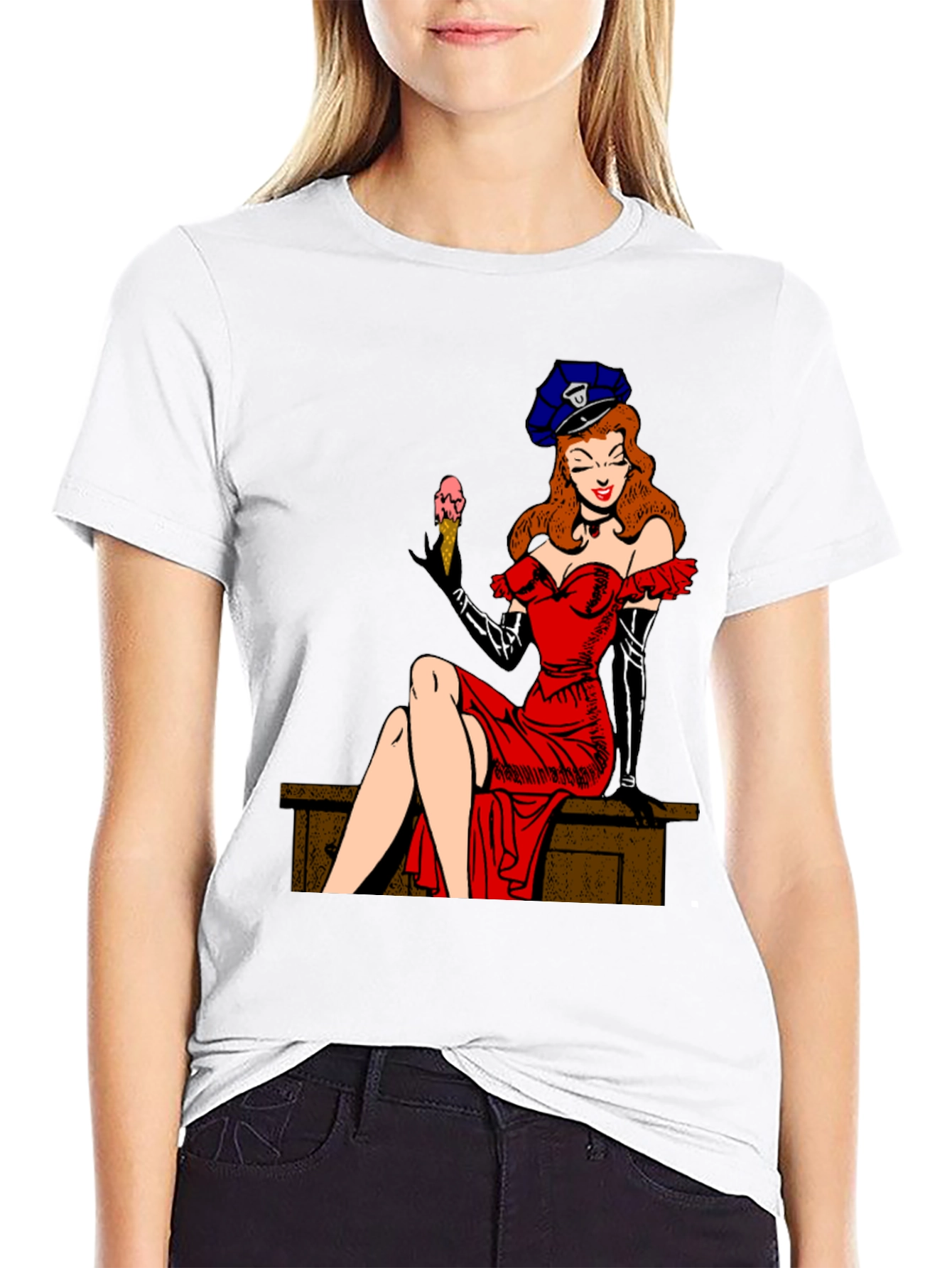 Pin-Up Girl Tee - Retro Style