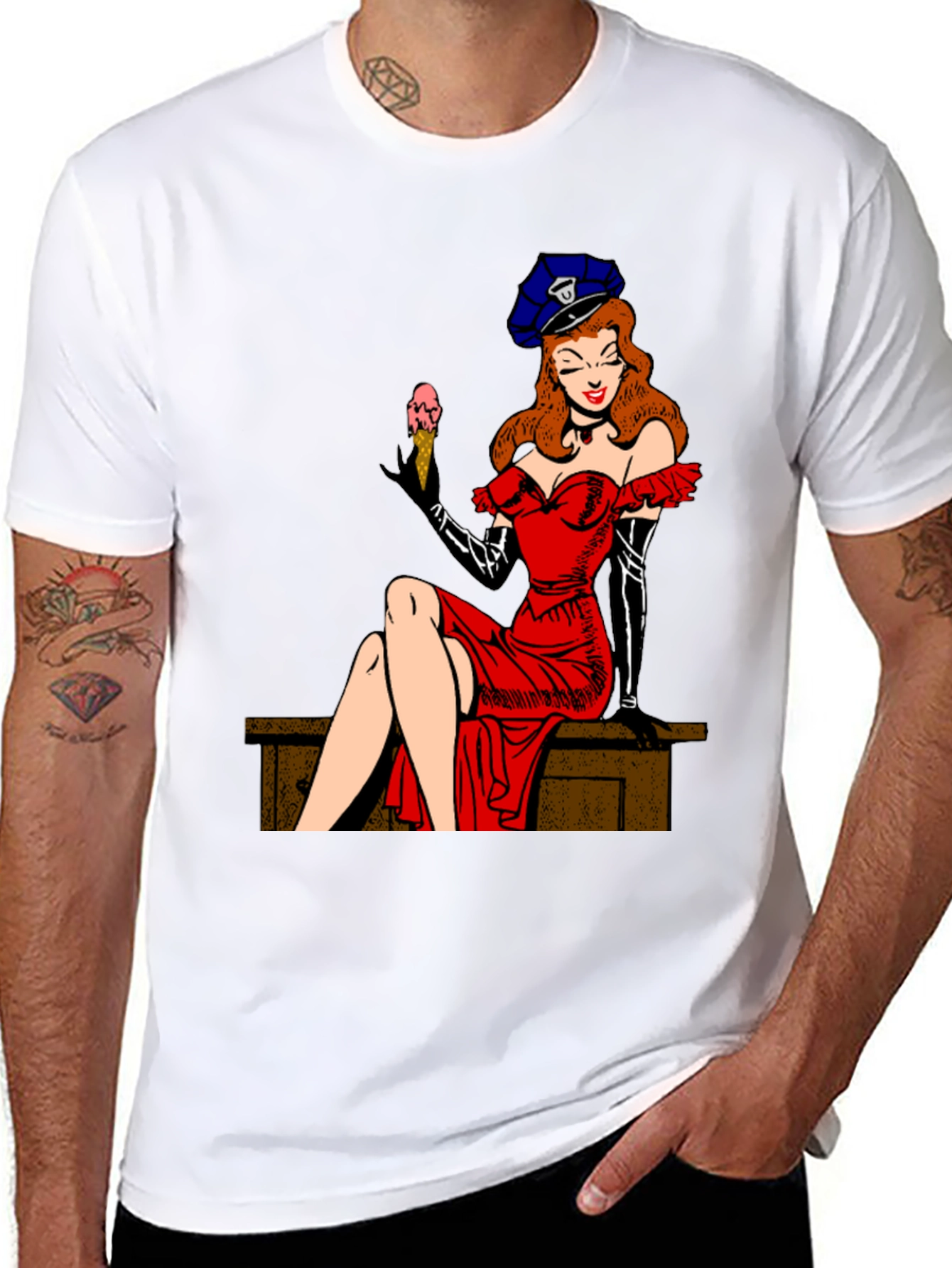 Pin-Up Girl Tee - Retro Style