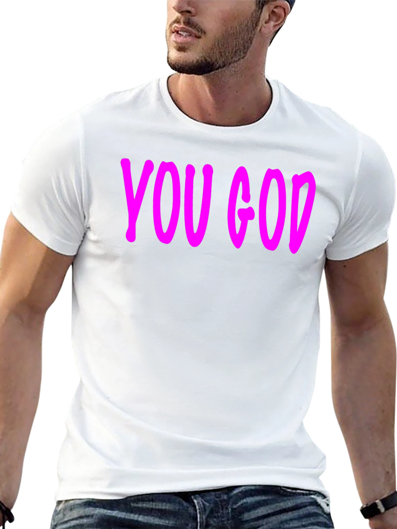 You God Graphic Tee - Stylish Black Cotton T-Shirt