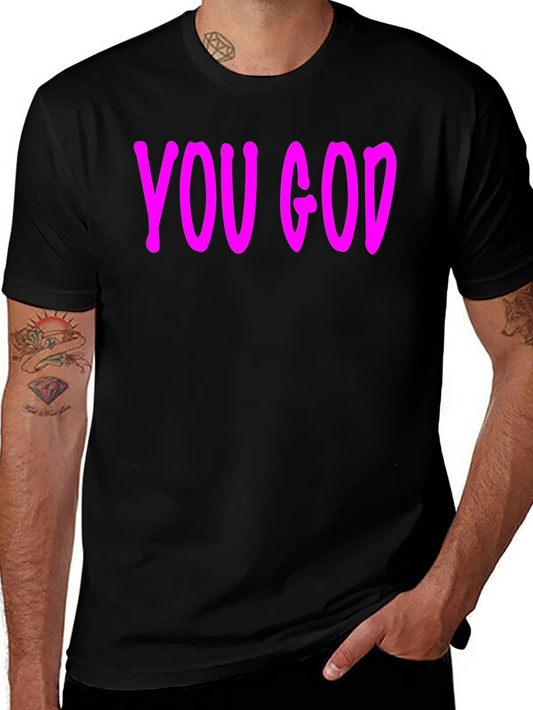You God Graphic Tee - Stylish Black Cotton T-Shirt