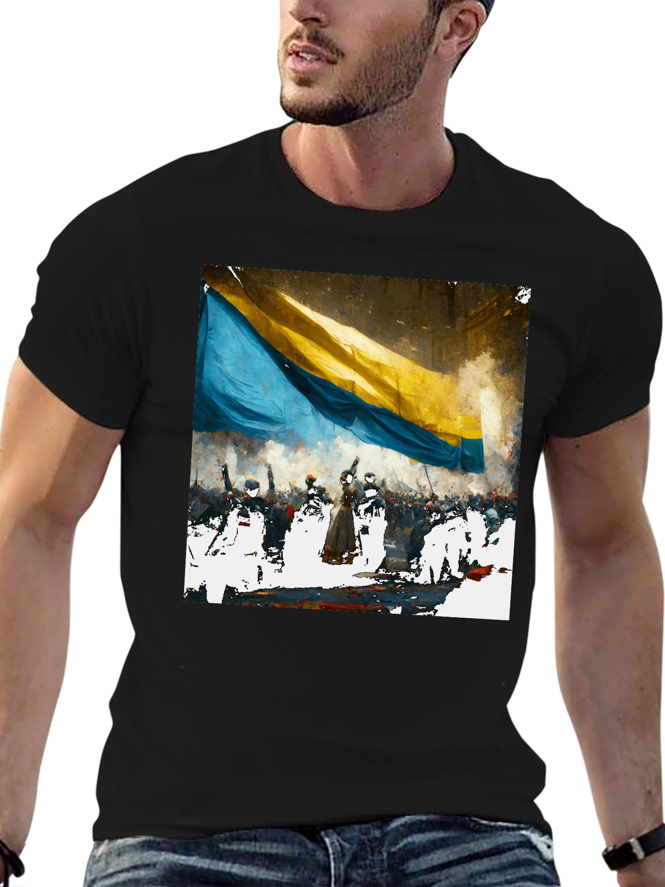 Ukraine Flag Graphic Tee - Support Ukraine
